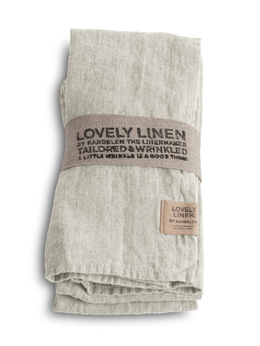 Lovely Linen Stoffserviette Linen Lovely Serviette Leinen light grey (1 Stück)