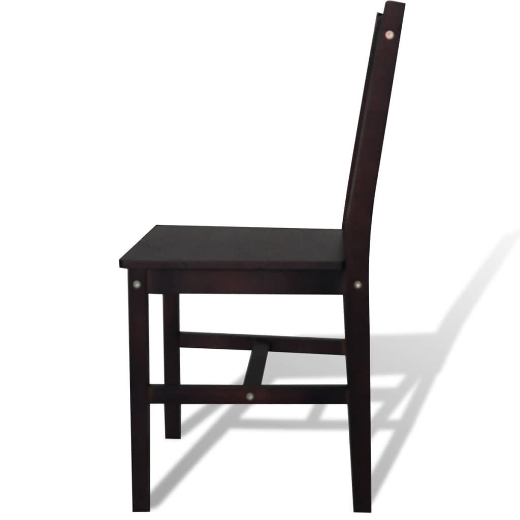 furnicato Esszimmerstuhl 6er Set Esszimmerstühle 41,5x45,5x86 cm Dunkelbraun Massivholz (6 St)