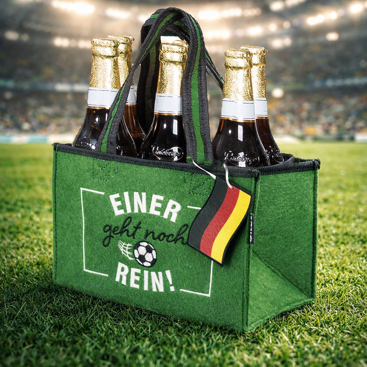 MF Bierflaschenhalter Stadionfieber Fußball für 6 Bierflaschen, (1-St)