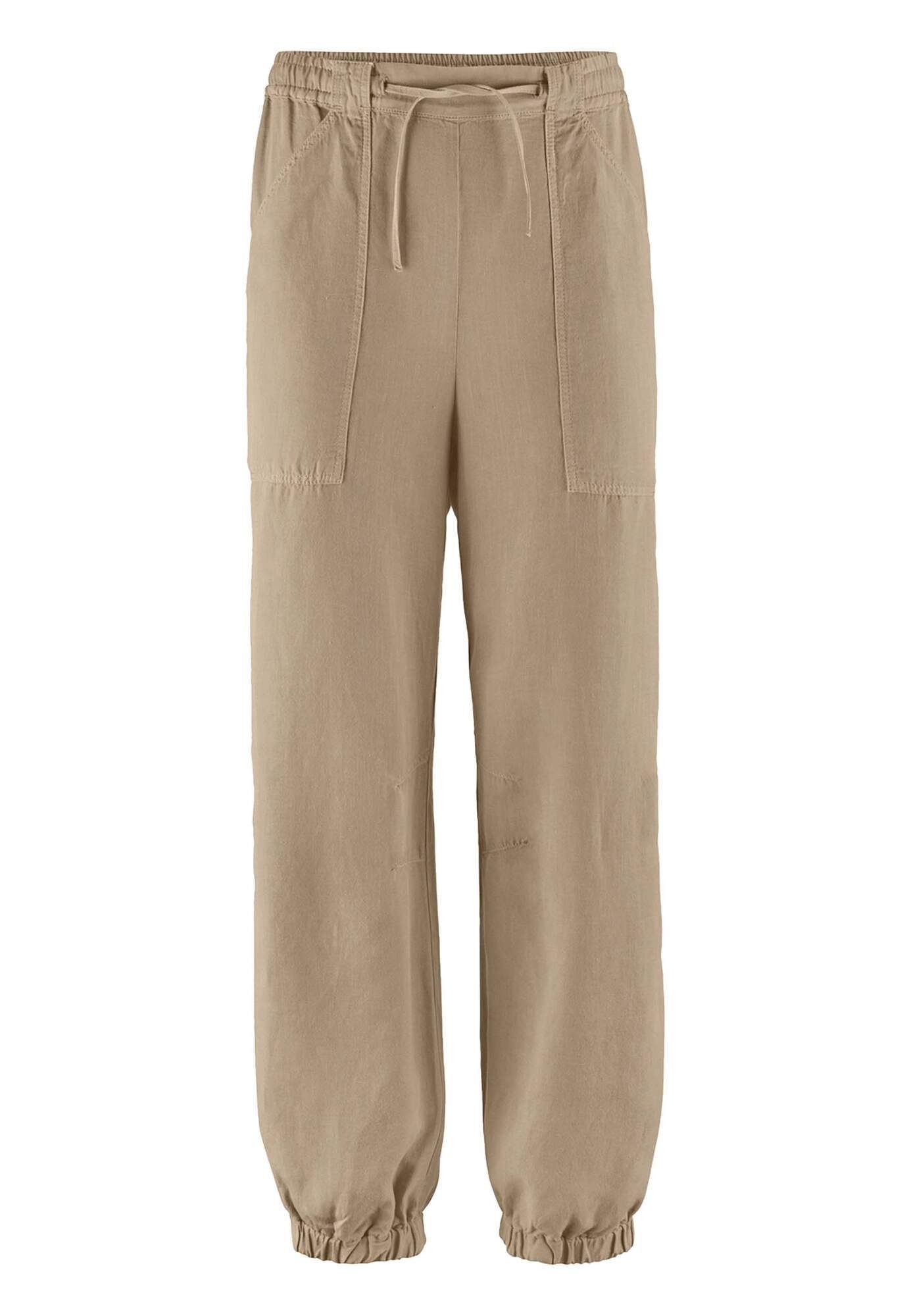 Hessnatur Stoffhose aus TENCEL™ Lyocell mit Leinen (1-tlg)