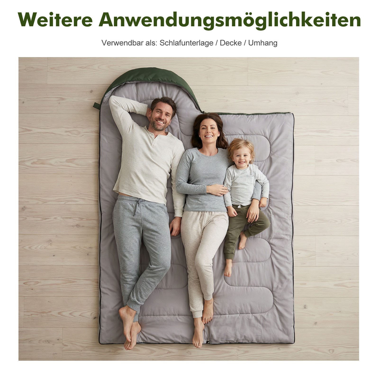 Yorbay Deckenschlafsack Wasserdichter Schlafsack 220x75cm mit Tragetasche – Bild 5 von 5