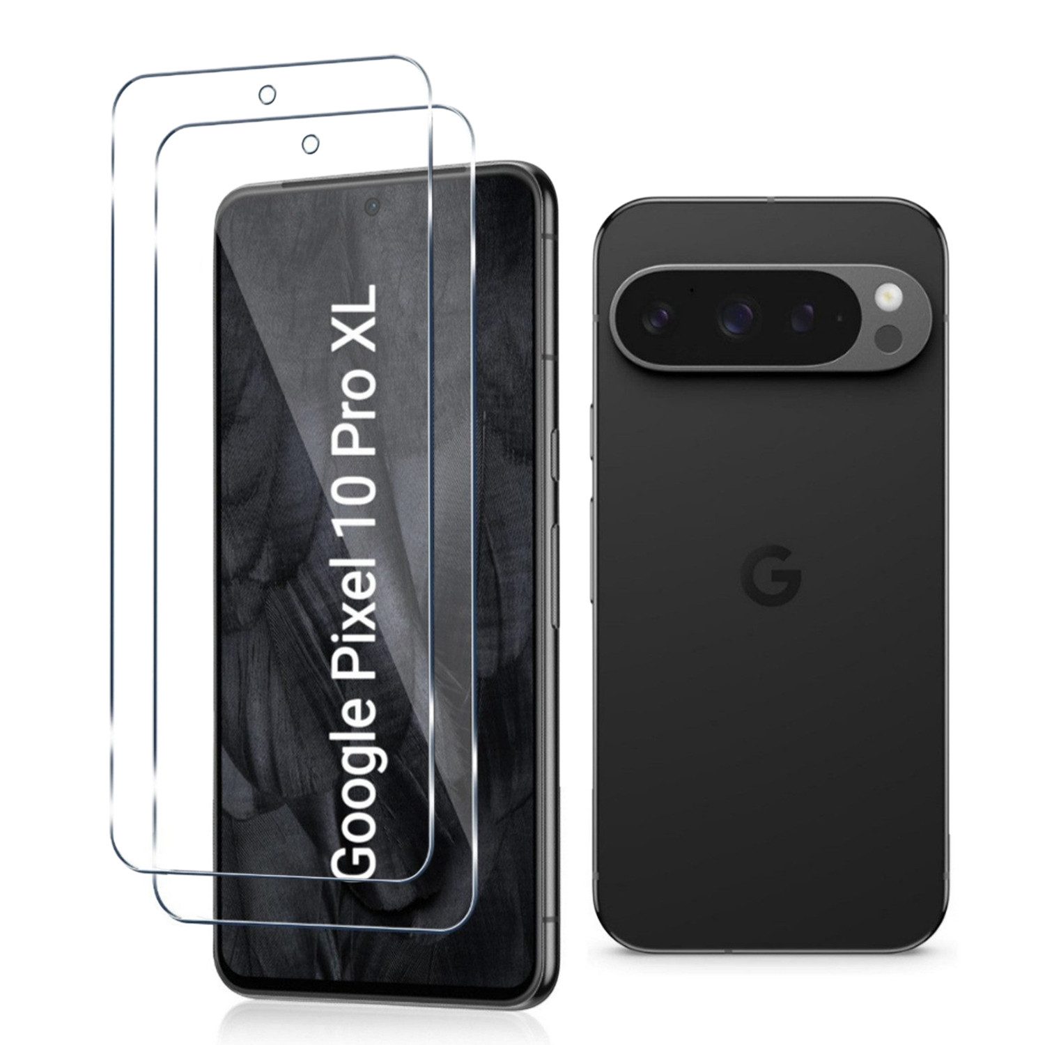 CLM-Tech Displayschutzglas 2X für Google Pixel 10 Pro XL / 11 Pro XL, Panzerglas Folie - Blasenfreie Anbringung und kratzfest -, 2 Stück, Anti-Fingerabdruck