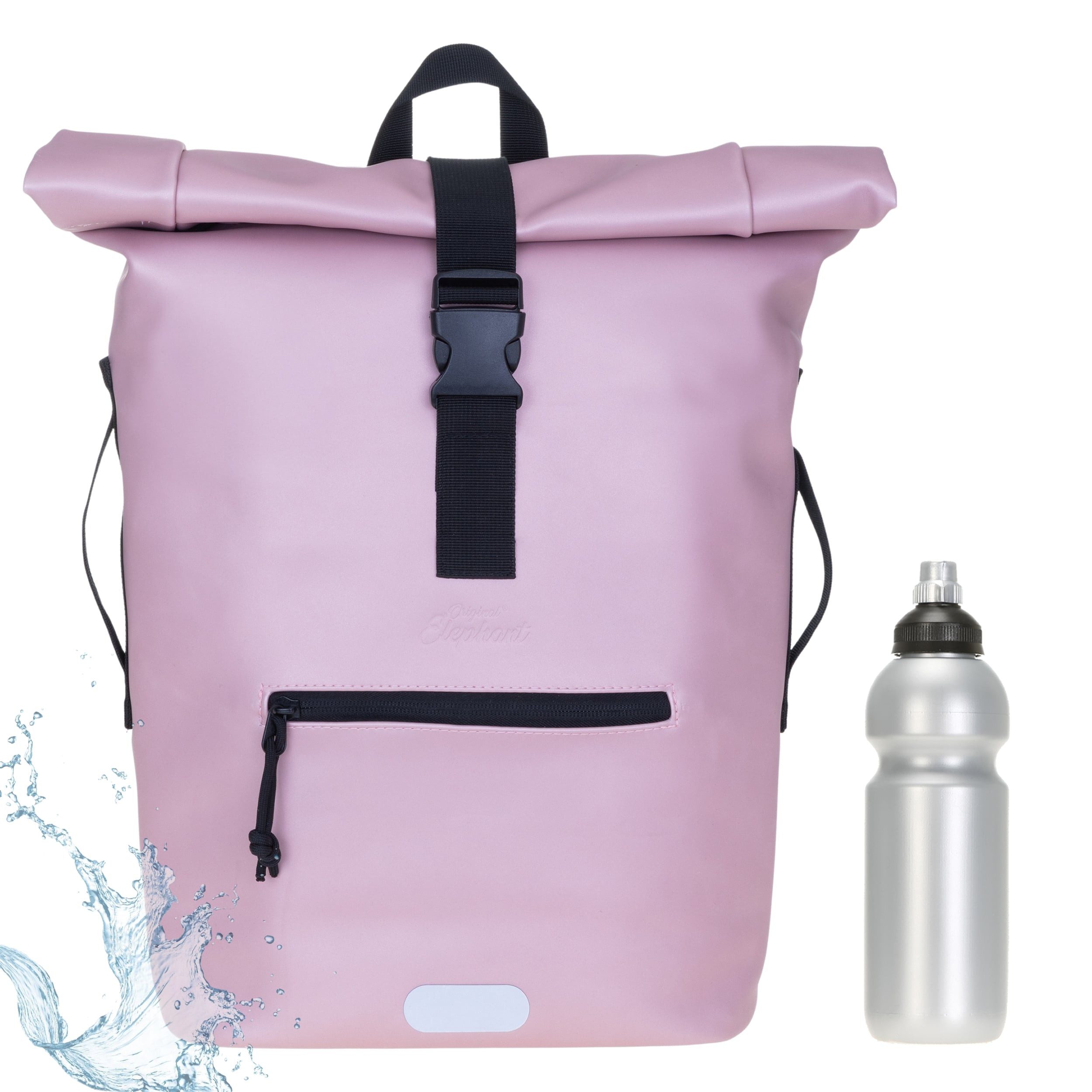 ELEPHANT Freizeitrucksack Time Bag aus Plane, Rucksack Laptoprucksack Daypack wasserabweisend + Trinkflasche