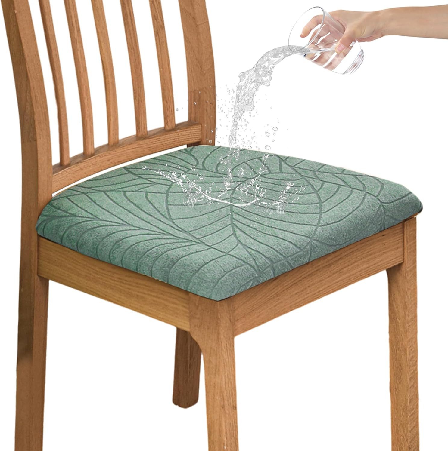 Stuhlbezug Wasserdichte Esszimmerstuhl-Sitzbezüge, 2er-Set, waschbarer