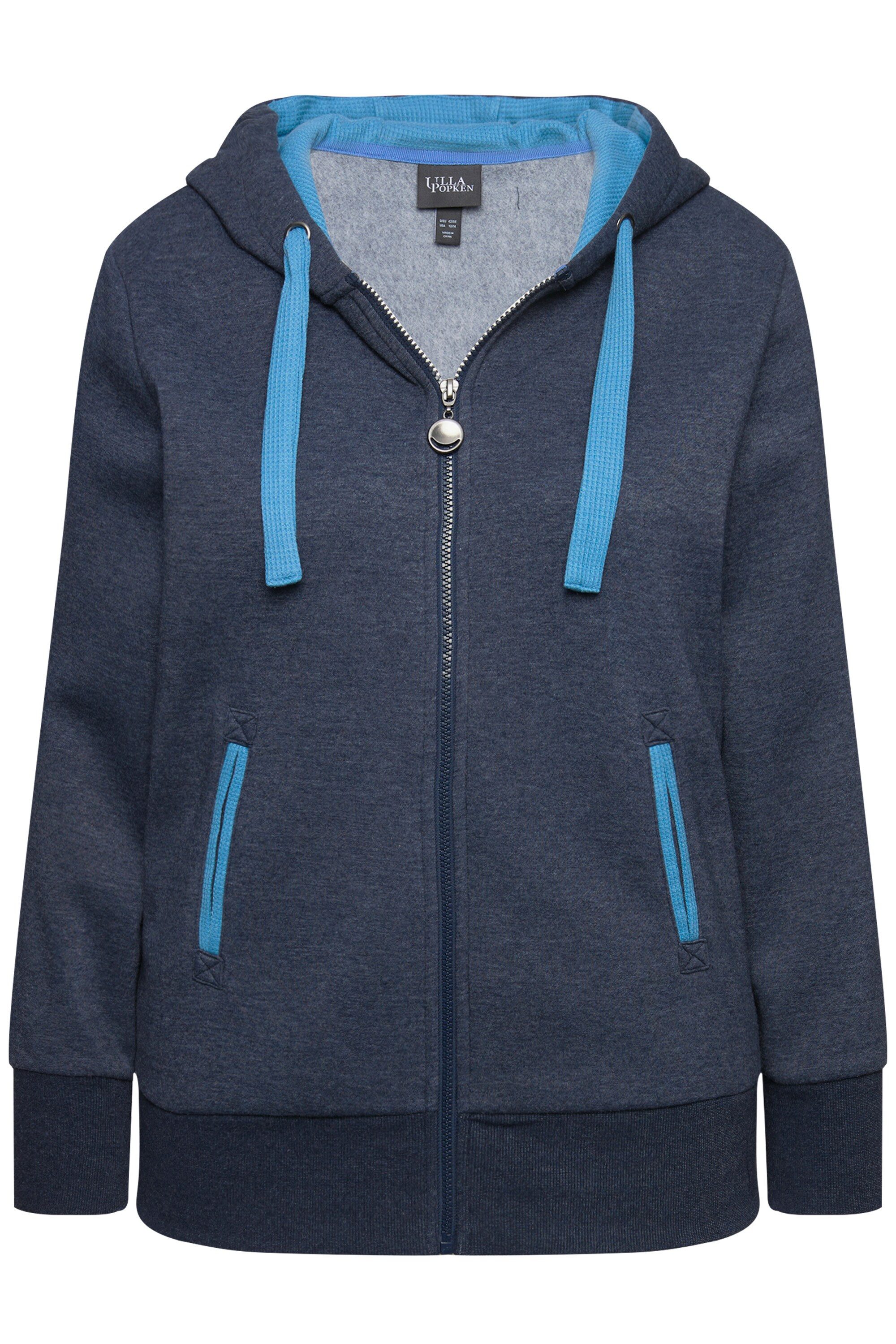 Ulla Popken Sommerjacke Hoodiejacke Waffelpikee Kapuze günstig online kaufen