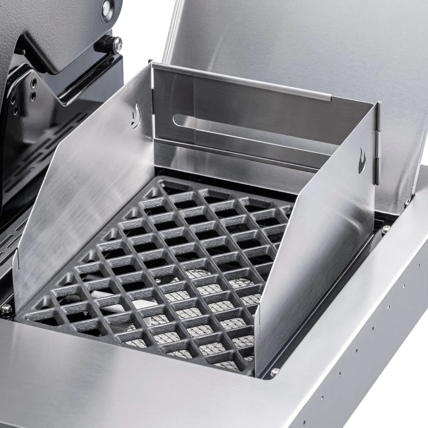 Char-Broil Grill-Windschutz für Seitenbrenner Professional PRO 33 x 13,5 cm (3-St), Für Seiten Brenner, hochwer ige Verarbeitung, Halterung für Spieße