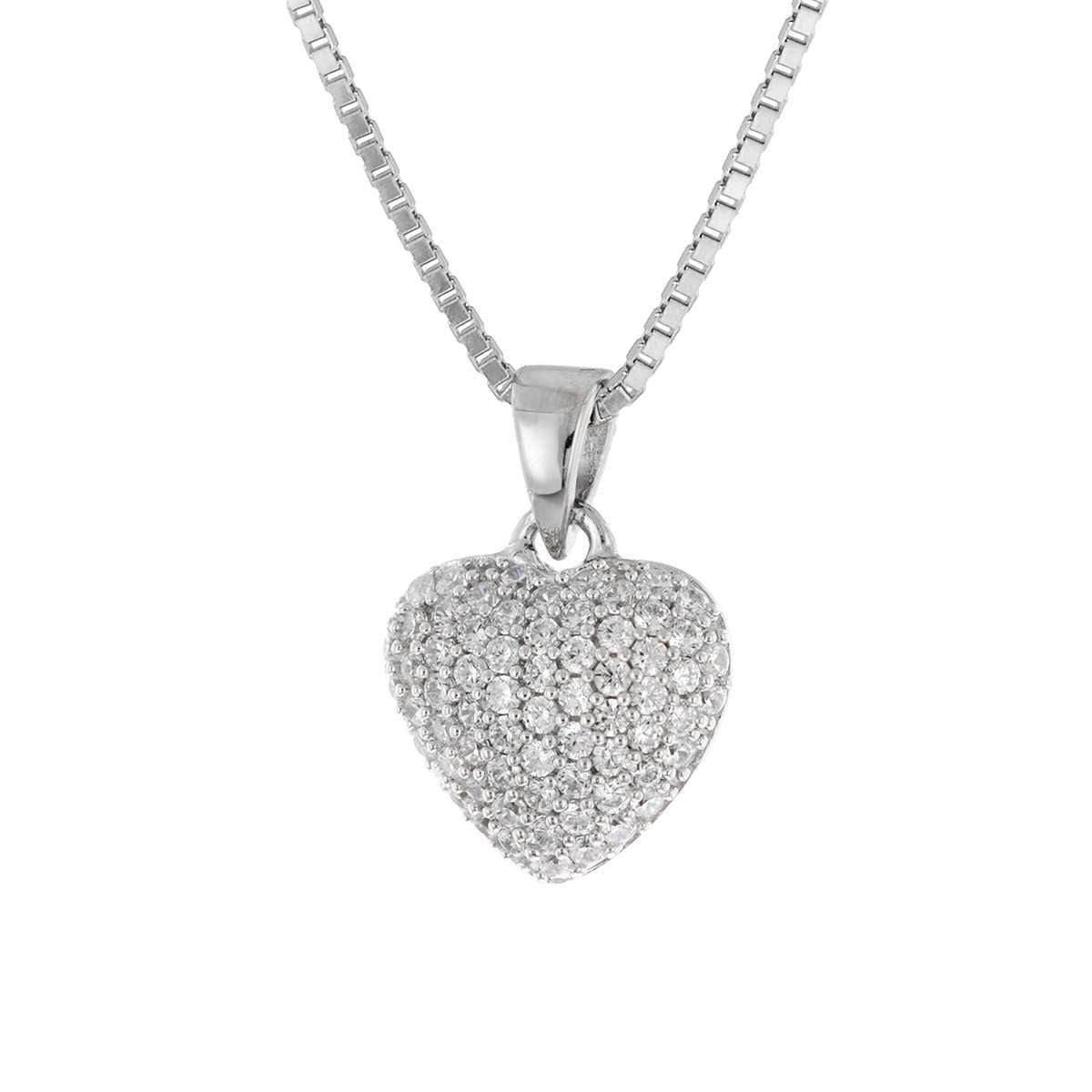 trendor Herzkette 41672, für Damen Silber 925 Collier mit Herz