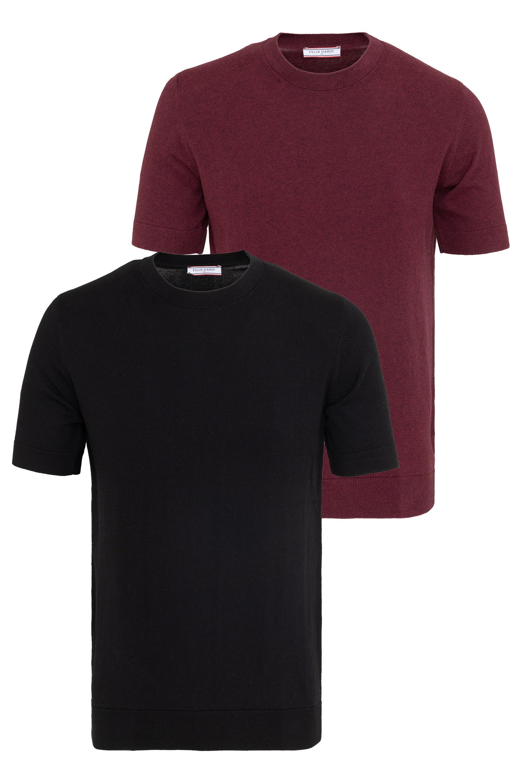 Felix Hardy T-Shirt Basic-Strick-T-Shirt, 2er-Pack