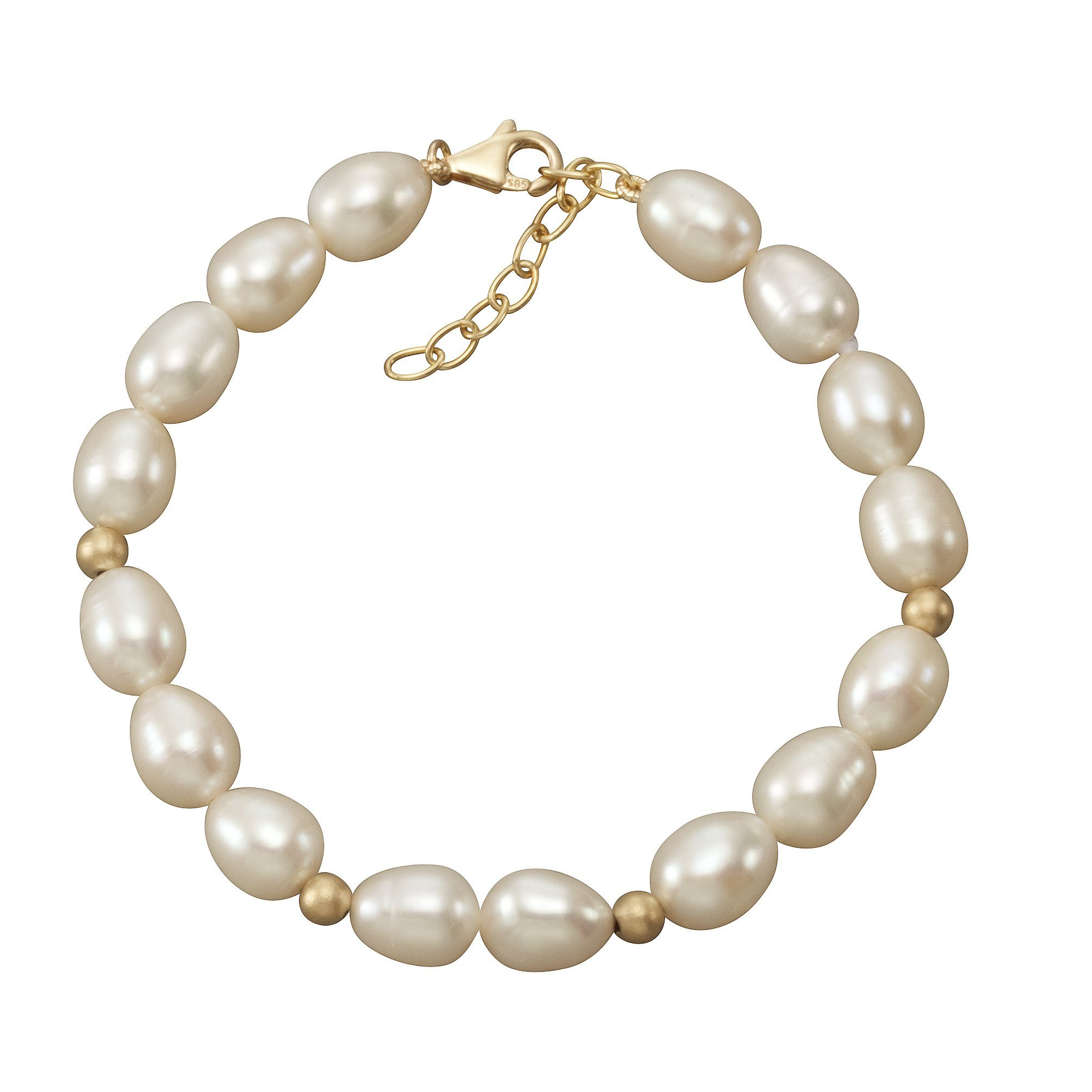 Vivance Armband 585 Gold Perlen weiß günstig online kaufen