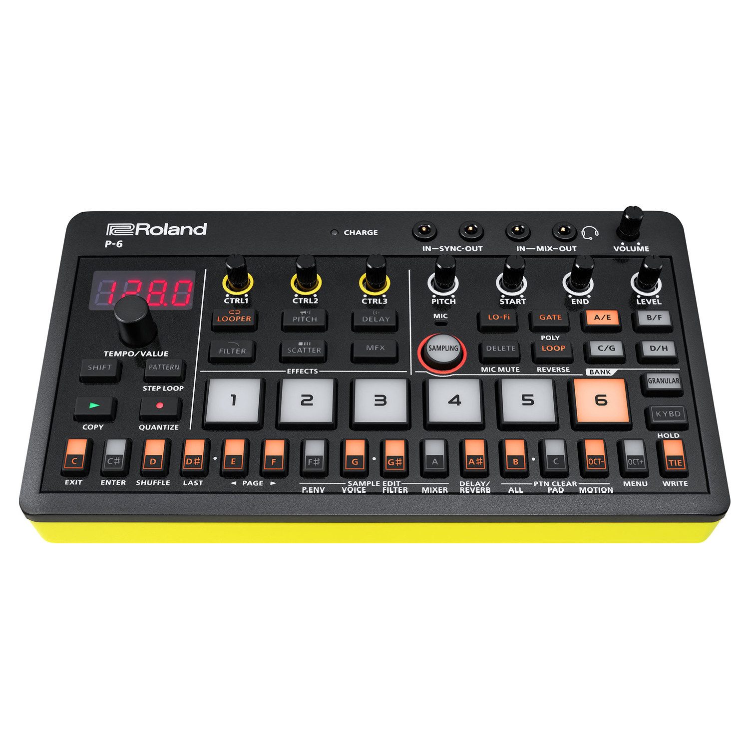 Roland Aira P-6 Creative Sampler Digitales Aufnahmegerät