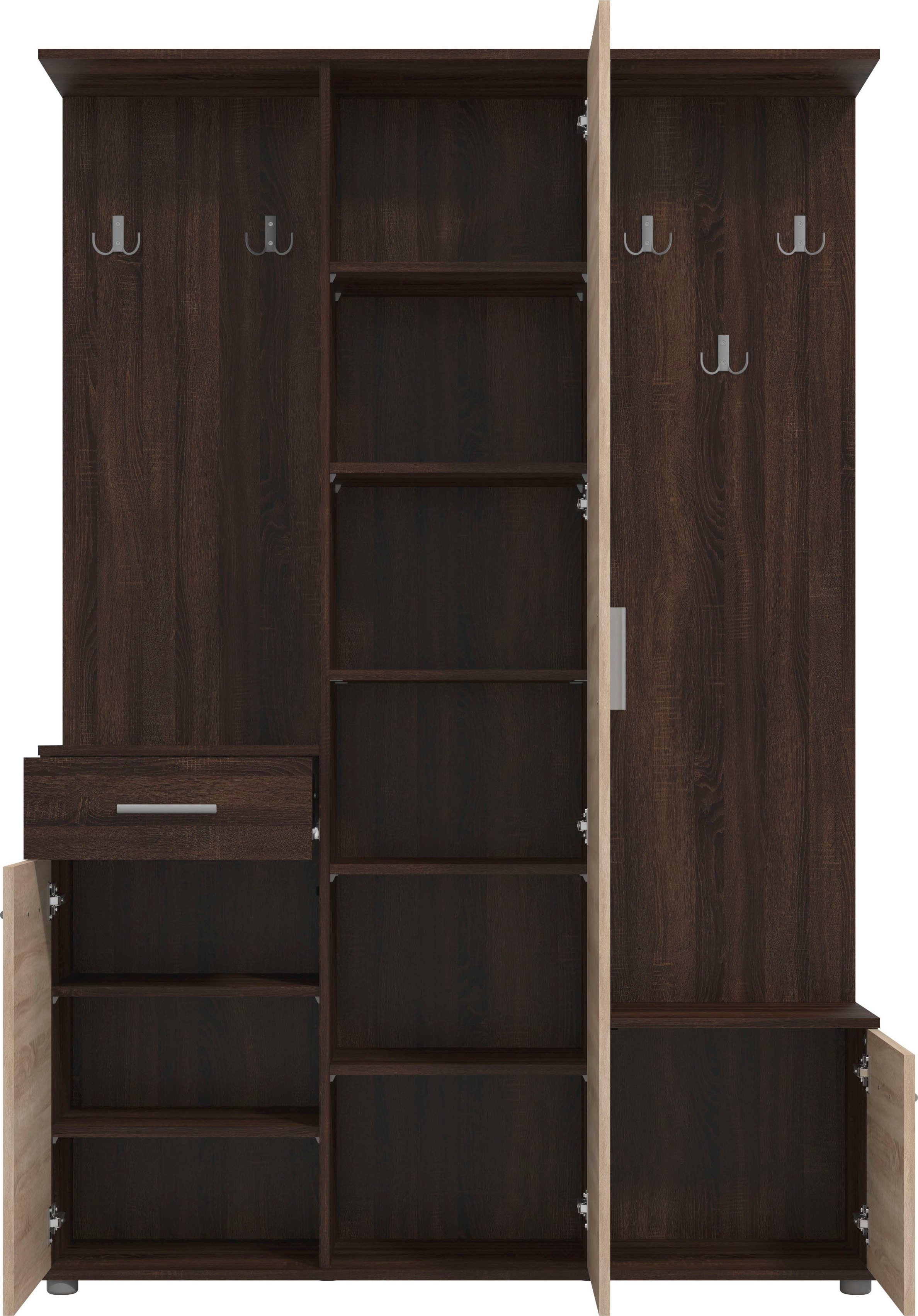 OTTO home Kompaktgarderobe Martin Flurgarderobe, Dielenschrank, Flurmöbel, Breite 134 cm v – Bild 5 von 5