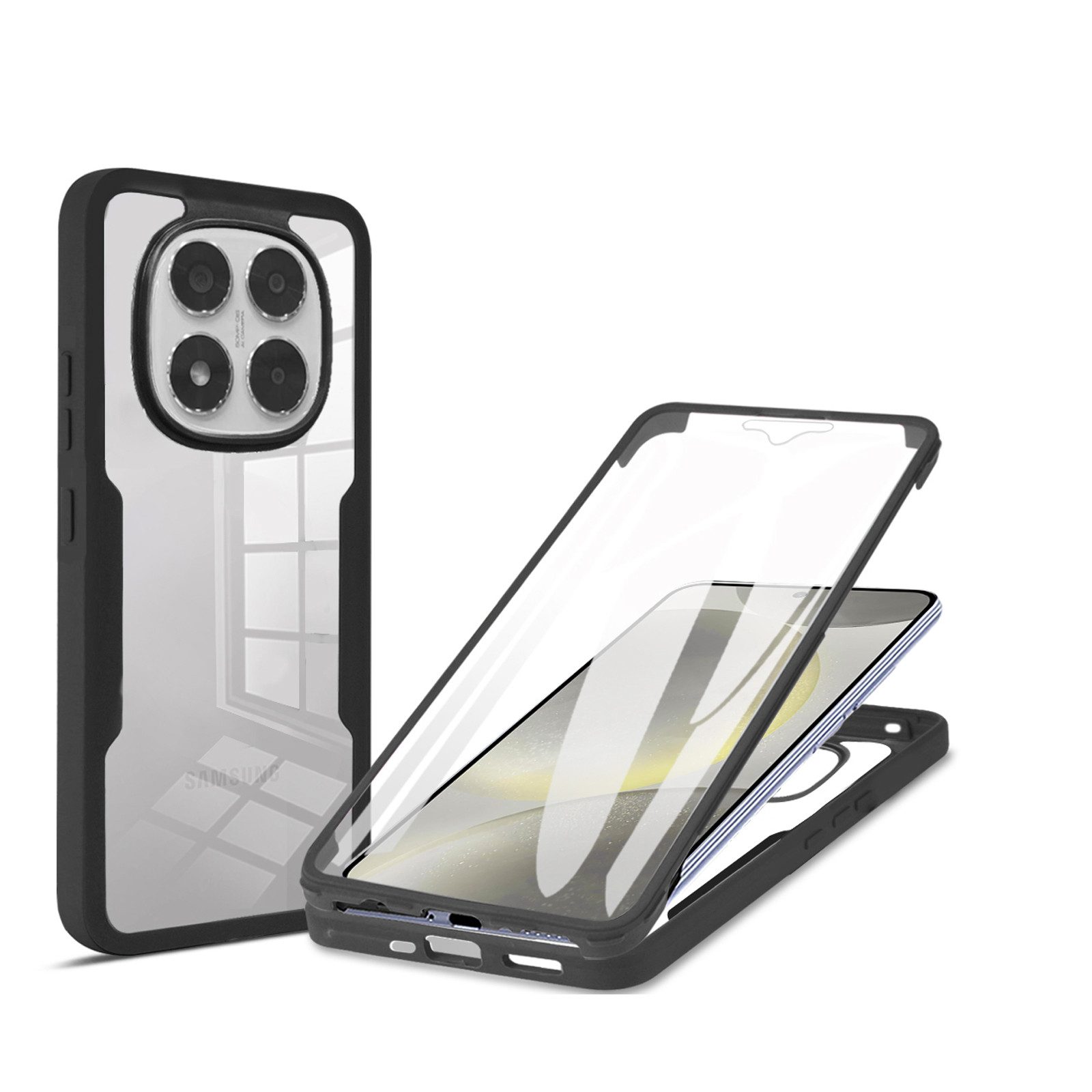 betterfon Handyhülle für Xiaomi Redmi Note 14 Pro 5G / Redmi Note 14 Pro+, 2-teiliges 360 Grad Schutzcase mit Rundumschutz und passgenauer Form