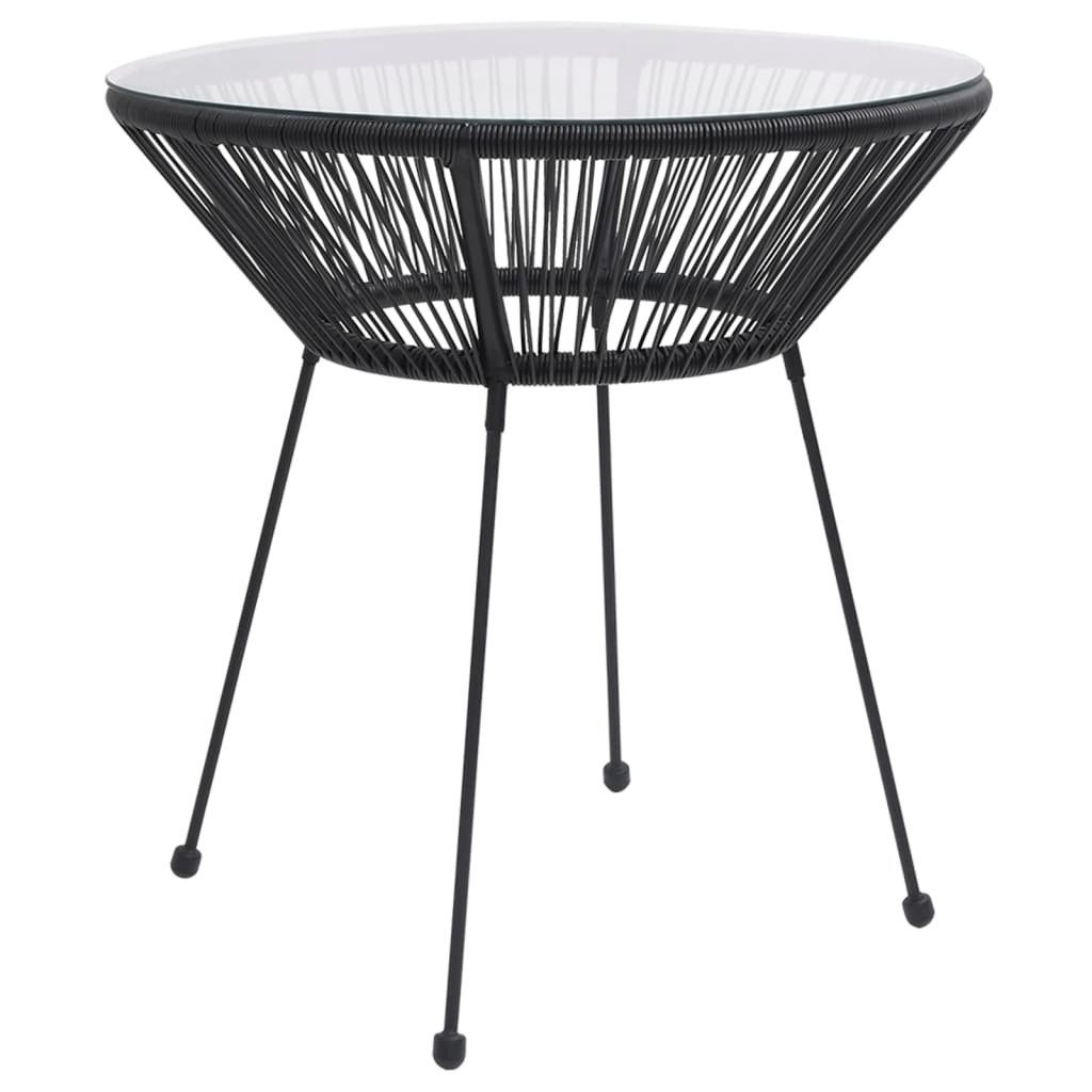 vidaXL Gartentisch Garten-Esstisch Schwarz Ø70x74 cm günstig online kaufen