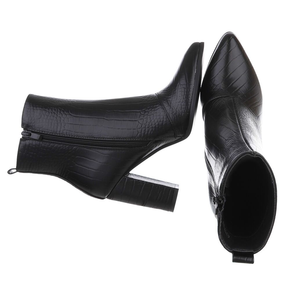 Ital-Design Elegante Stiefeletten mit Blockabsatz für Damen High-Heel-Stief günstig online kaufen