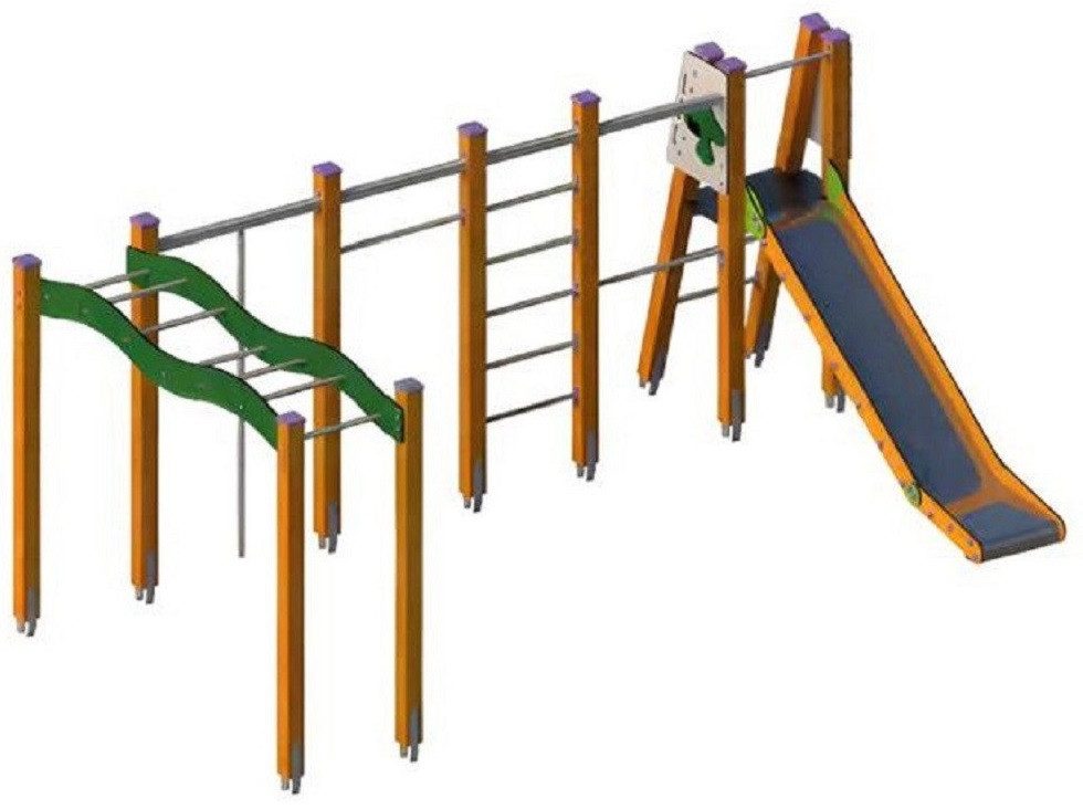 Xlmoebel Klettergerüst Vielfältiger Spielplatz aus robustem Holz für Kinder, (Klettergerüst, Spielplatz), Hergestellt in Europa