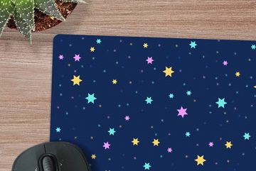 MuchoWow Gaming Mauspad Sternenhimmel - Sterne - Design (1-St), Mousepad mit Rutschfester Unterseite, Gaming, 40x40 cm, XXL, Großes