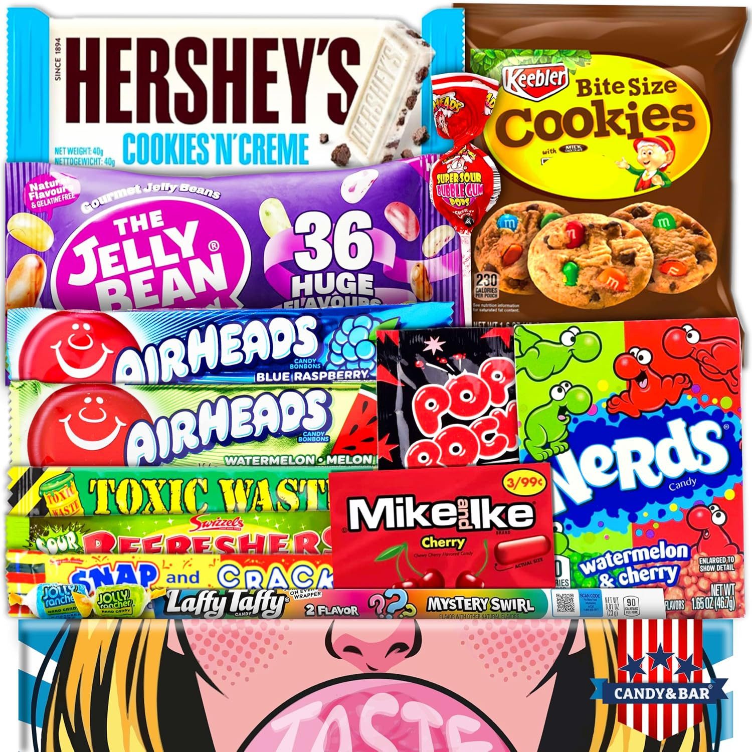 Candy & Bar Süßigkeit Prime USA Box, USA Candy Mix Geschenkbox, Candy & Bar®