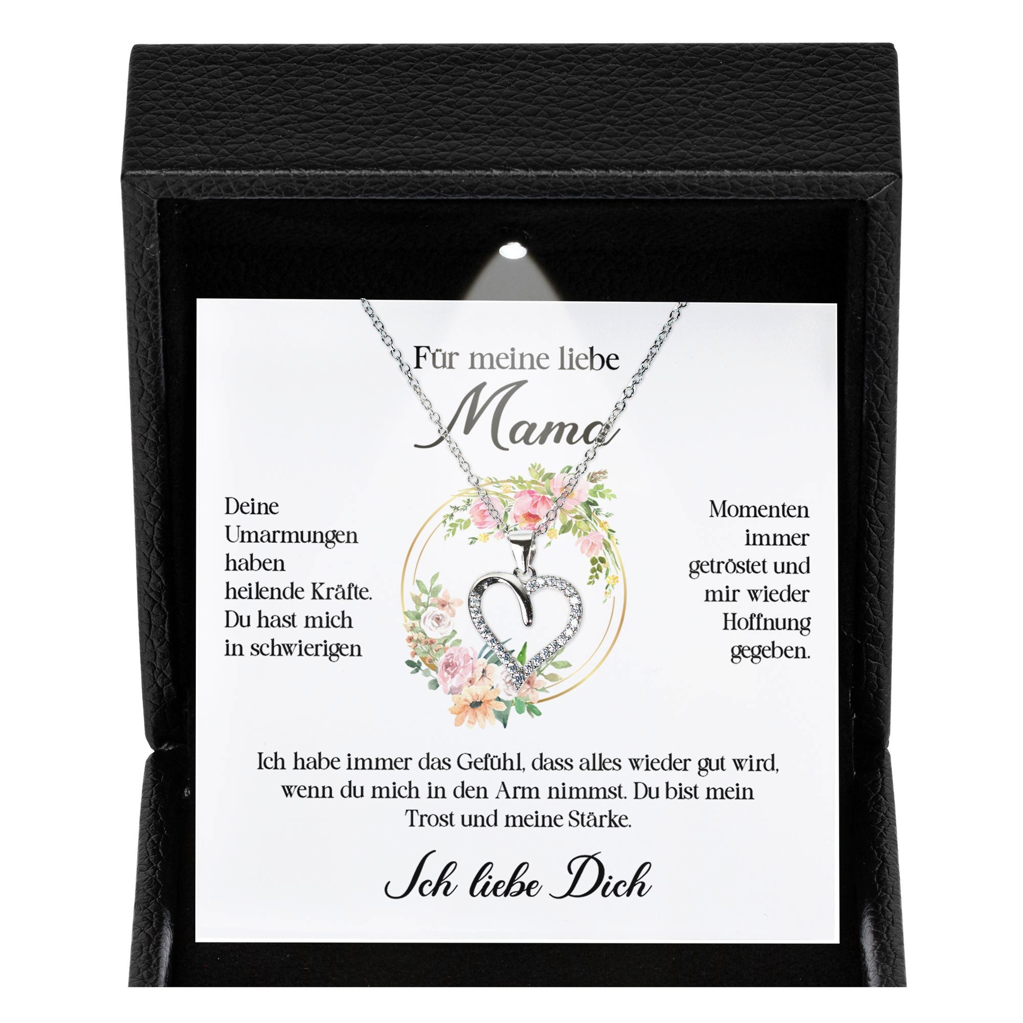 Valentinstagsgeschenk 22Feels Schmuckset Liebe Mama Geschenk Kette Muttertag Frauen Schmuck Geburtstag Damen (Geschenkset), Silber 925/000, Geschenkse