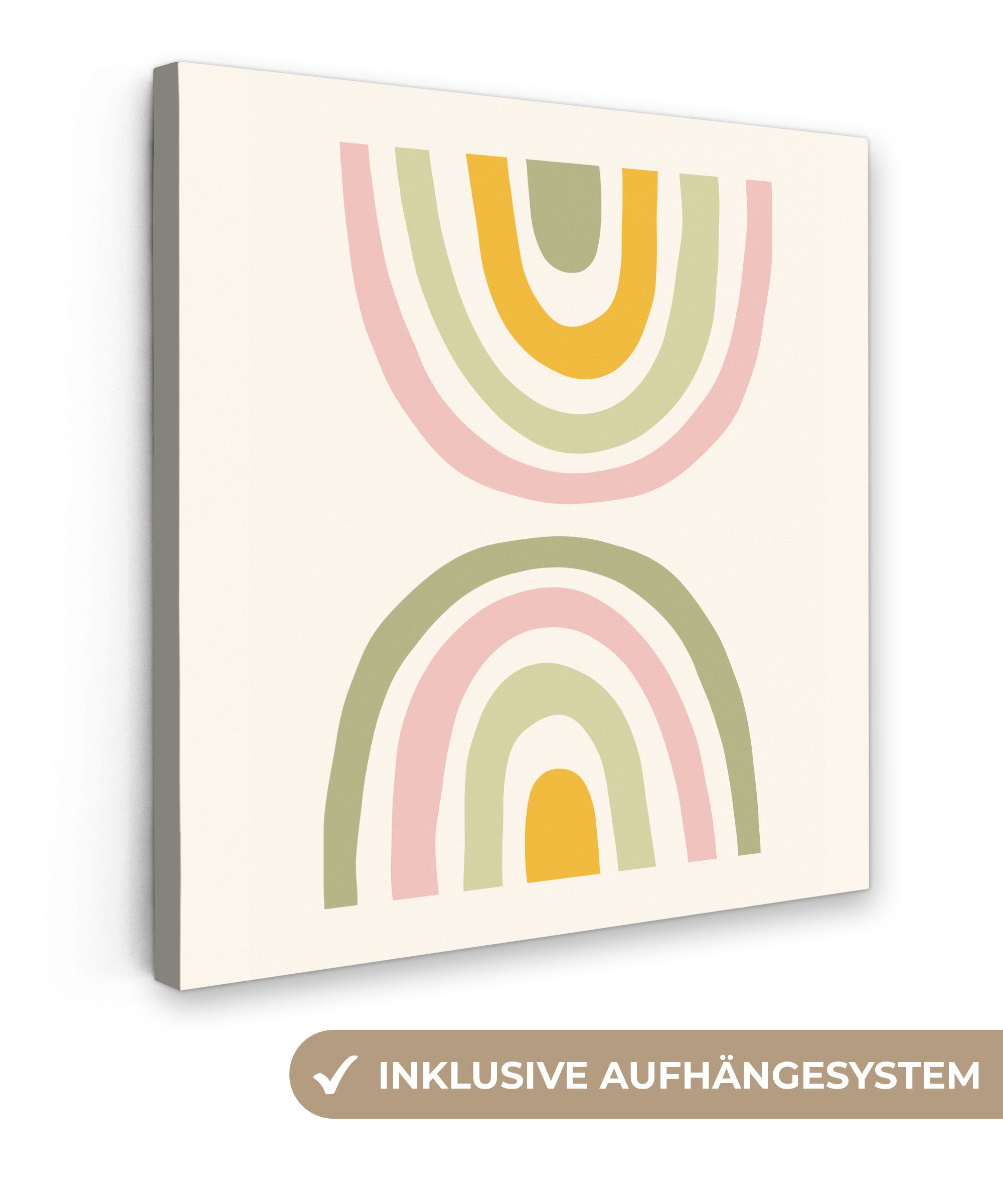 OneMillionCanvasses® Leinwandbild Regenbogen - Pastell - günstig online kaufen