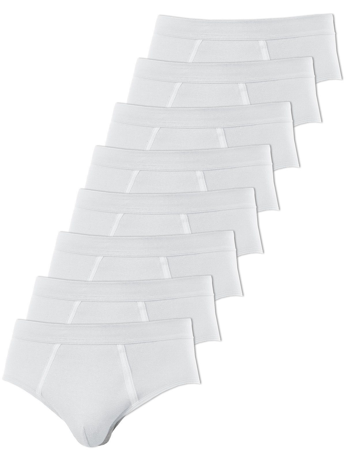 KUMPF Slip 8er Sparpack Herren Slip Bio Cotton (Spar-Set, 8-St) mit eingriff weiss