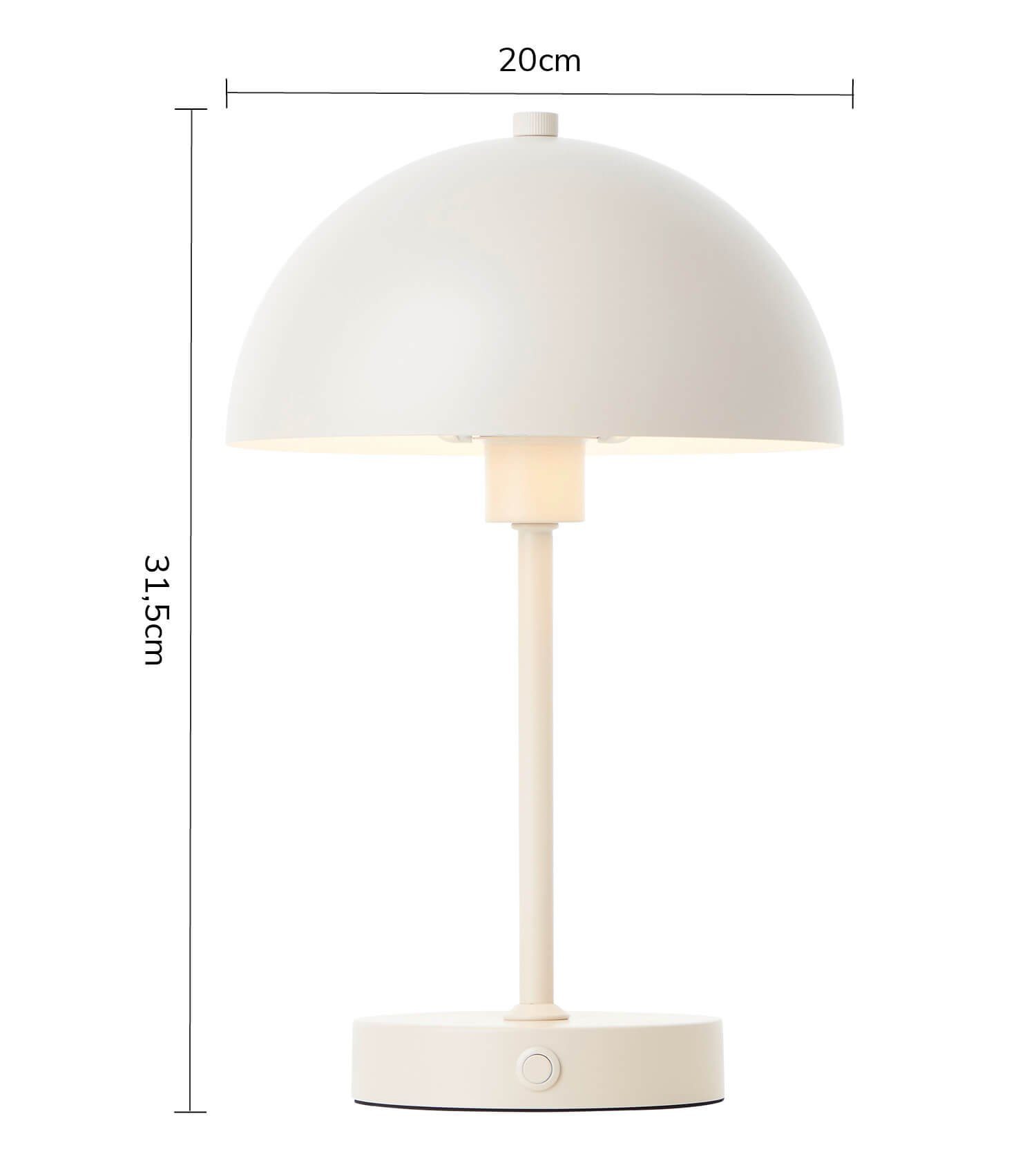 Tischlampe Beige aufladbar, Warmweiß, Akku mokebo Der kabellos, mit dimmbare Tischleuchte Leuchtturm, LED-Lampe vintage