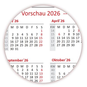 LYSCO Wandkalender XXL Wandplaner DIN B1 2024 / 2025 oder im 2-Jahres-Set, nass abwischbar Format 100 x 70cm Jahresplaner gerollt