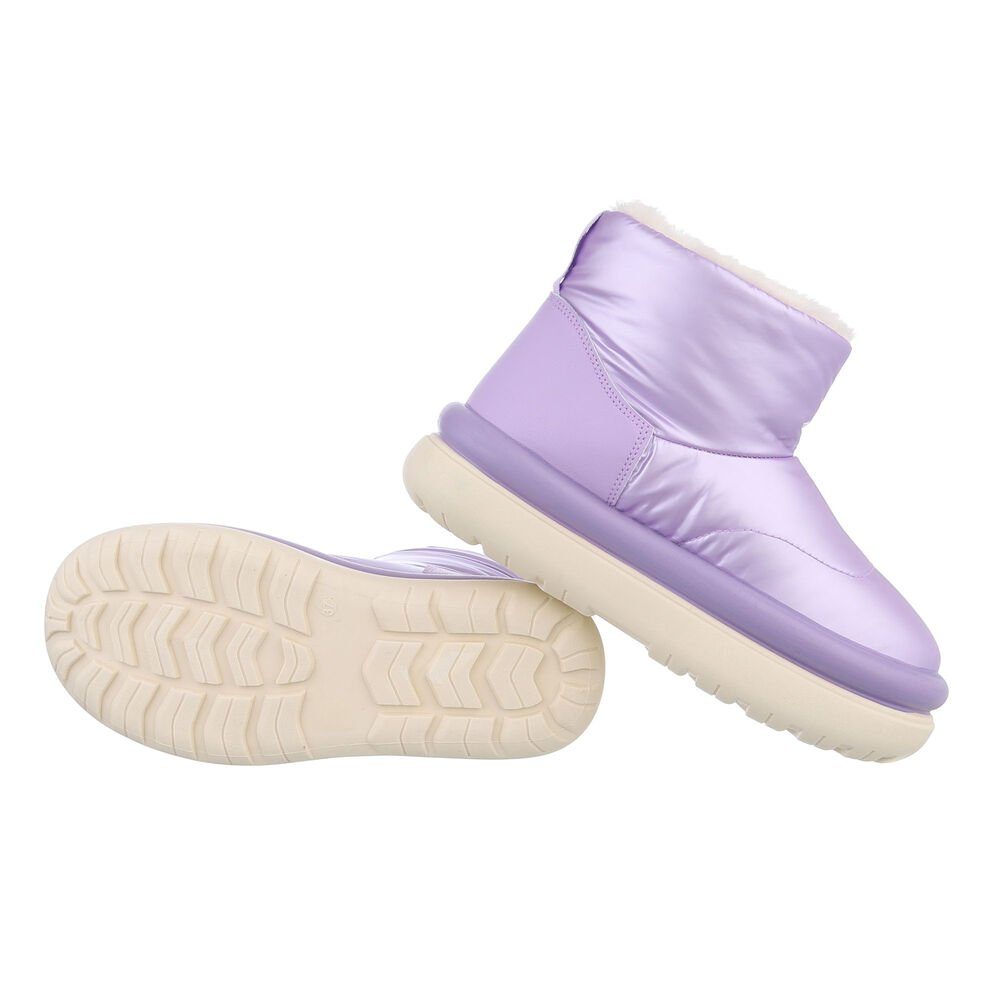 Ital-Design Damen Snowboots Freizeit Snowboots (85136712) Flach Plateaustie günstig online kaufen