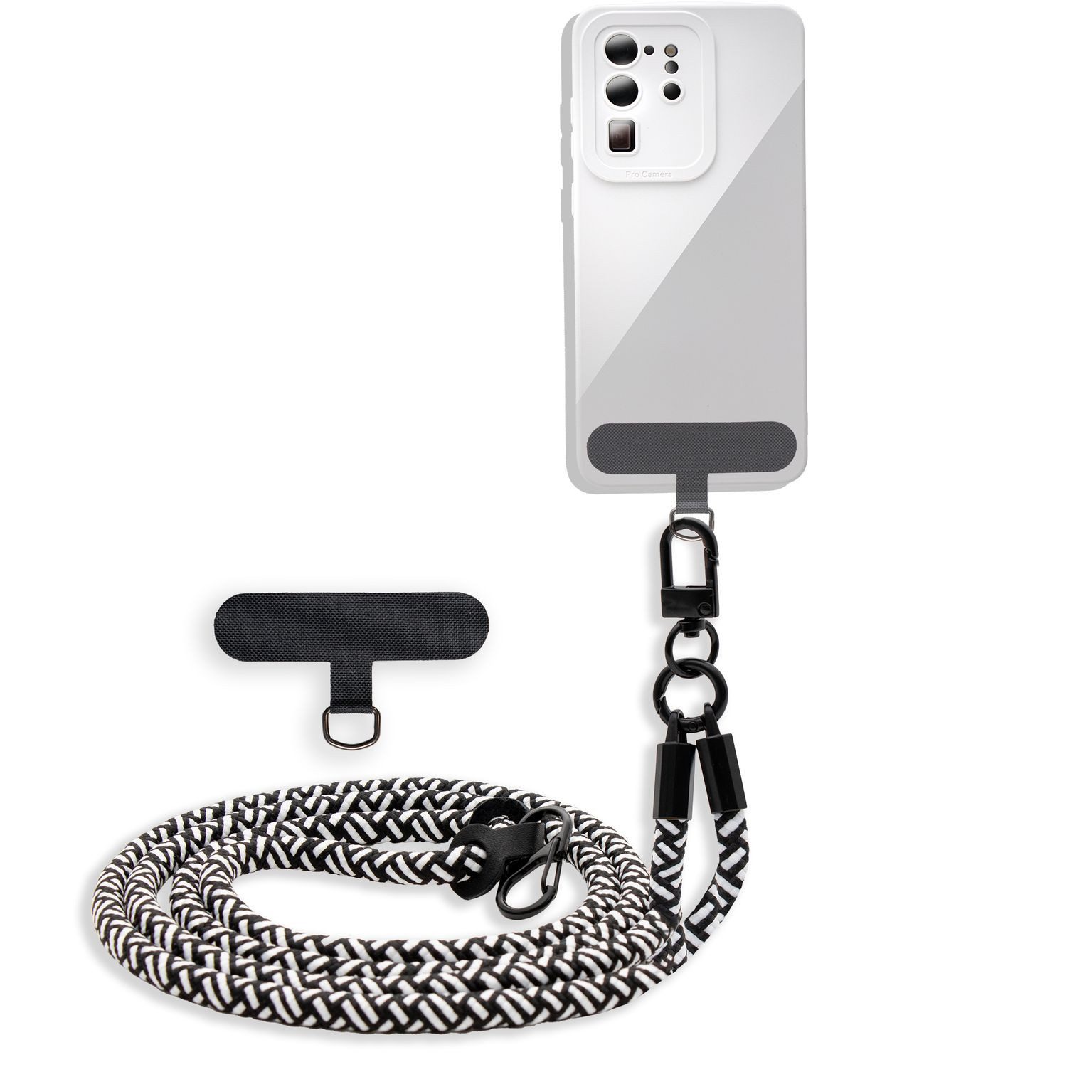 Cadorabo Handykette HTC ONE M8 HTC ONE M8, Handykette für Schutzhülle mit verstellbarem Kordelband Necklace