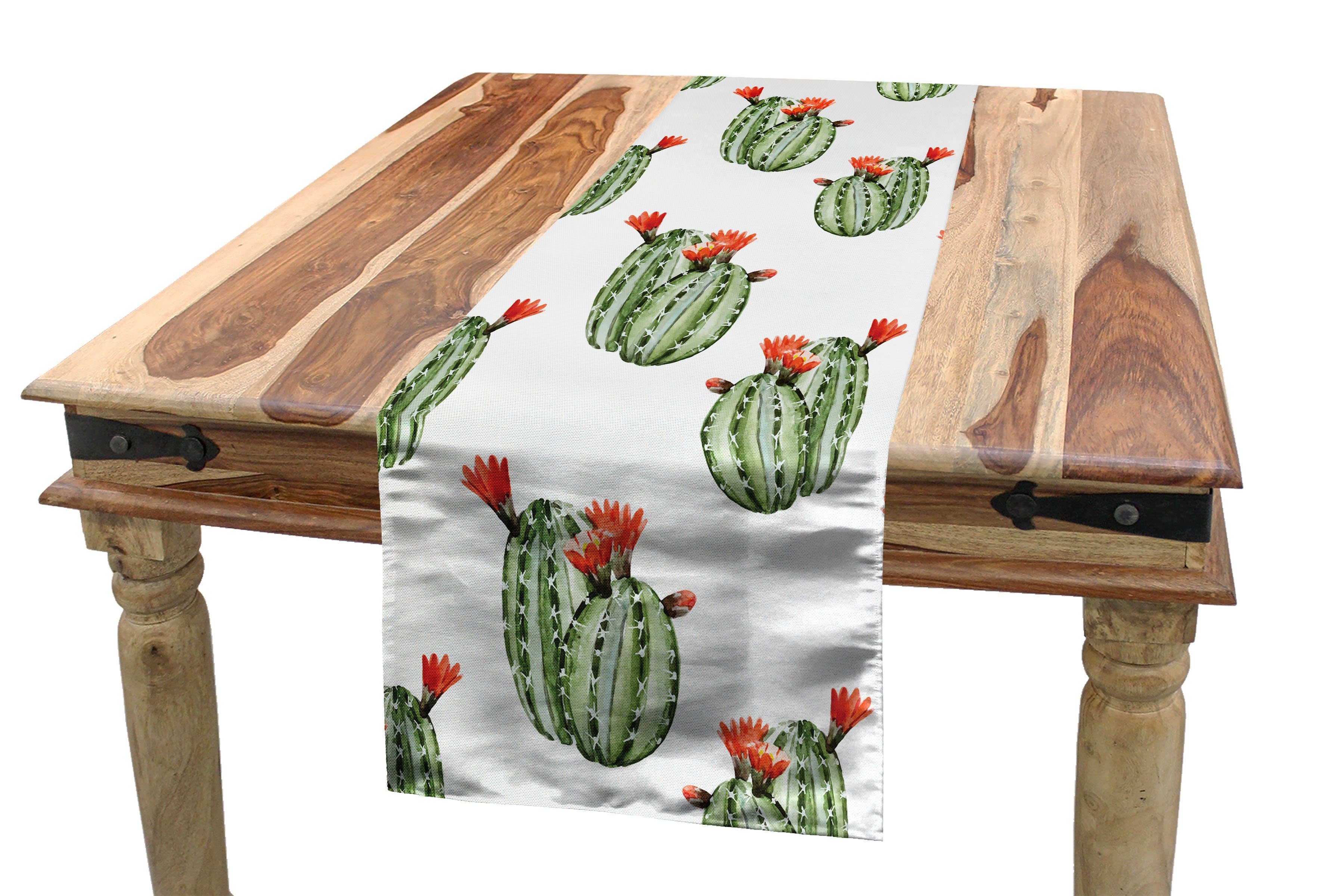 Abakuhaus Tischläufer Esszimmer Küche Rechteckiger Dekorativer Tischläufer, Mexikaner Kaktus-Anlage Wüste