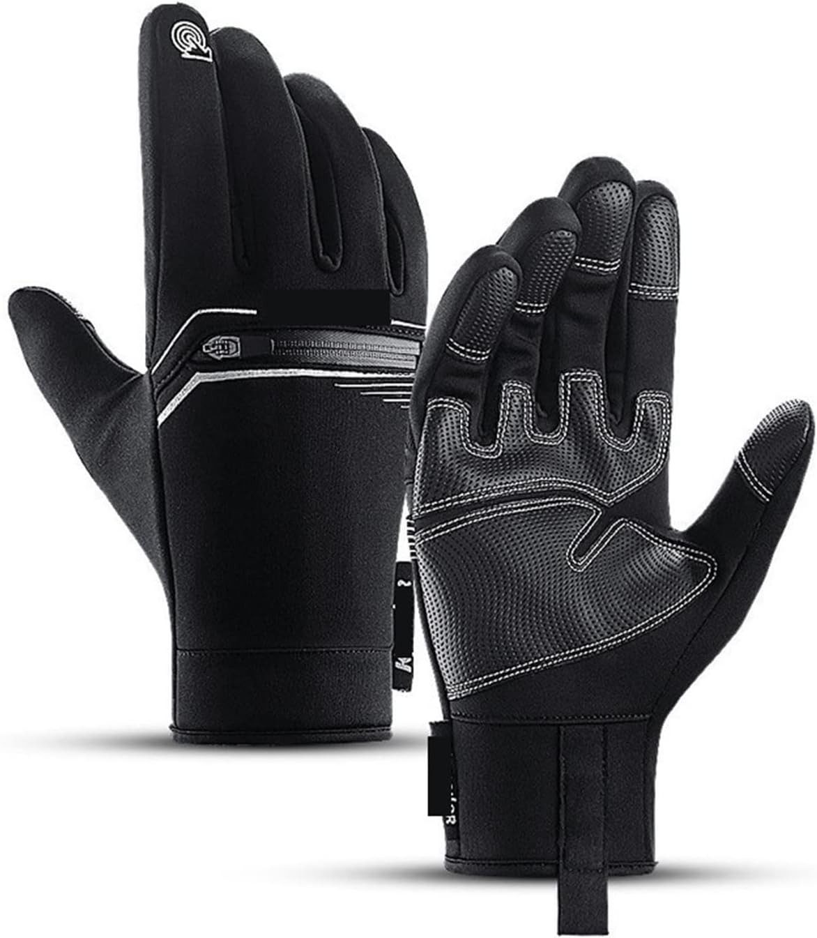 JOLIANE Multisporthandschuhe Fahrradhandschuhe Winter Herren Damen Wasserdicht Winddicht (Outdoor-Sporthandschuhe für Herren & Damen – warm, robust & rutschfest, Touchscreen-Winterhandschuhe Kartentasche winddicht atmungsaktiv) Winddichte, wasserdichte Wi