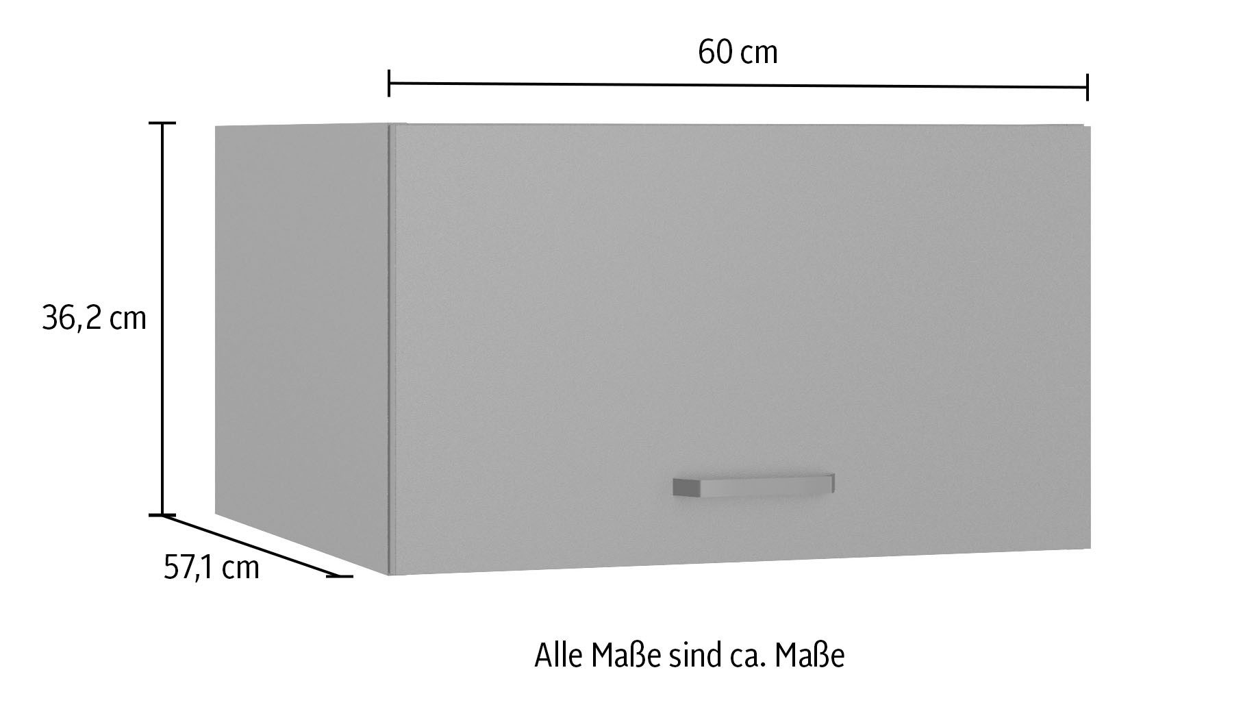 OPTIFIT Aufsatzschrank OPTImulti Breite 60 cm, Höhe 35,2 cm, Tiefe 57,1 cm, mit 1 Klappe – Bild 4 von 4