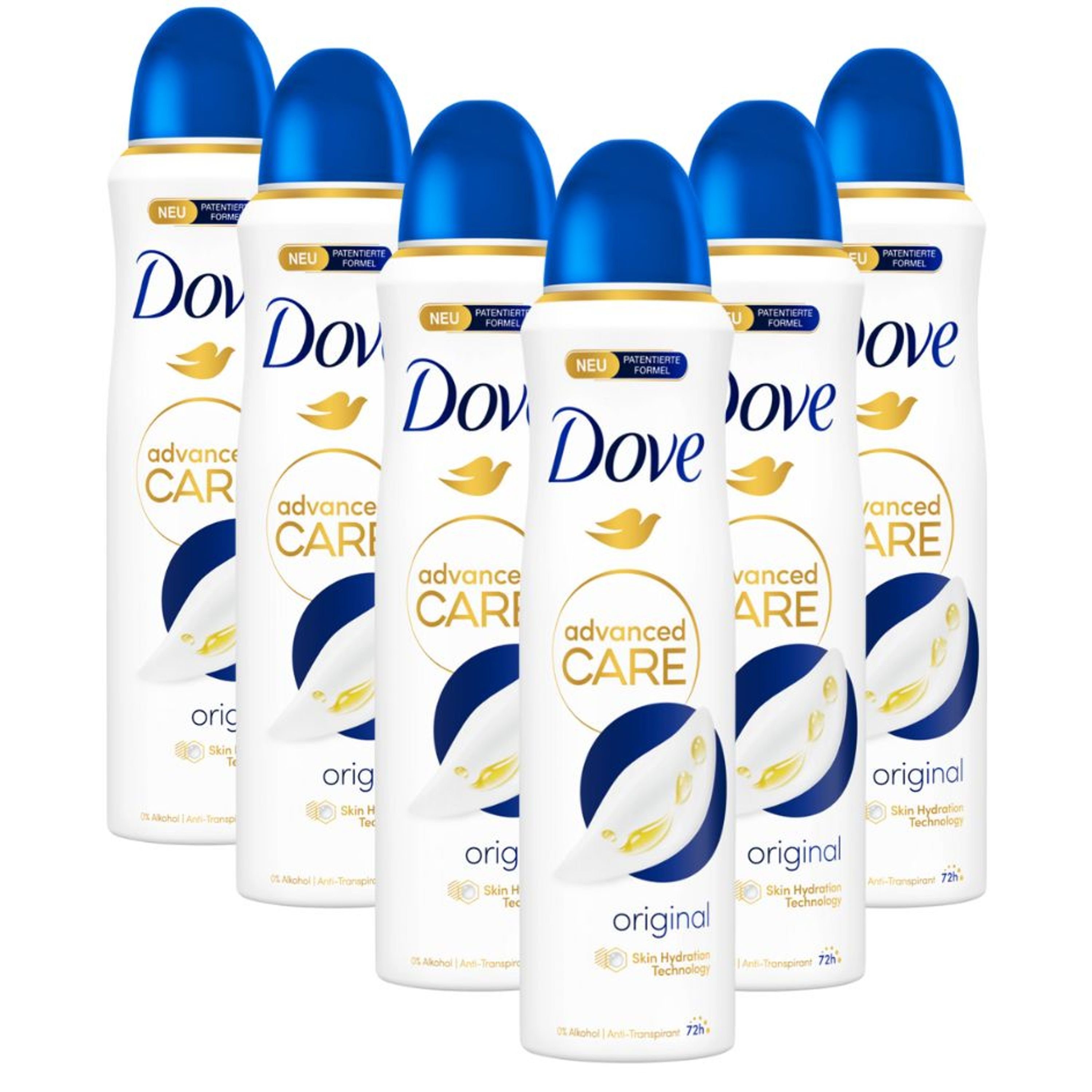 Dove DOVE Care 6x Advanced Anti-Transpirant Deo-Set Deo-Spray 150ml Original