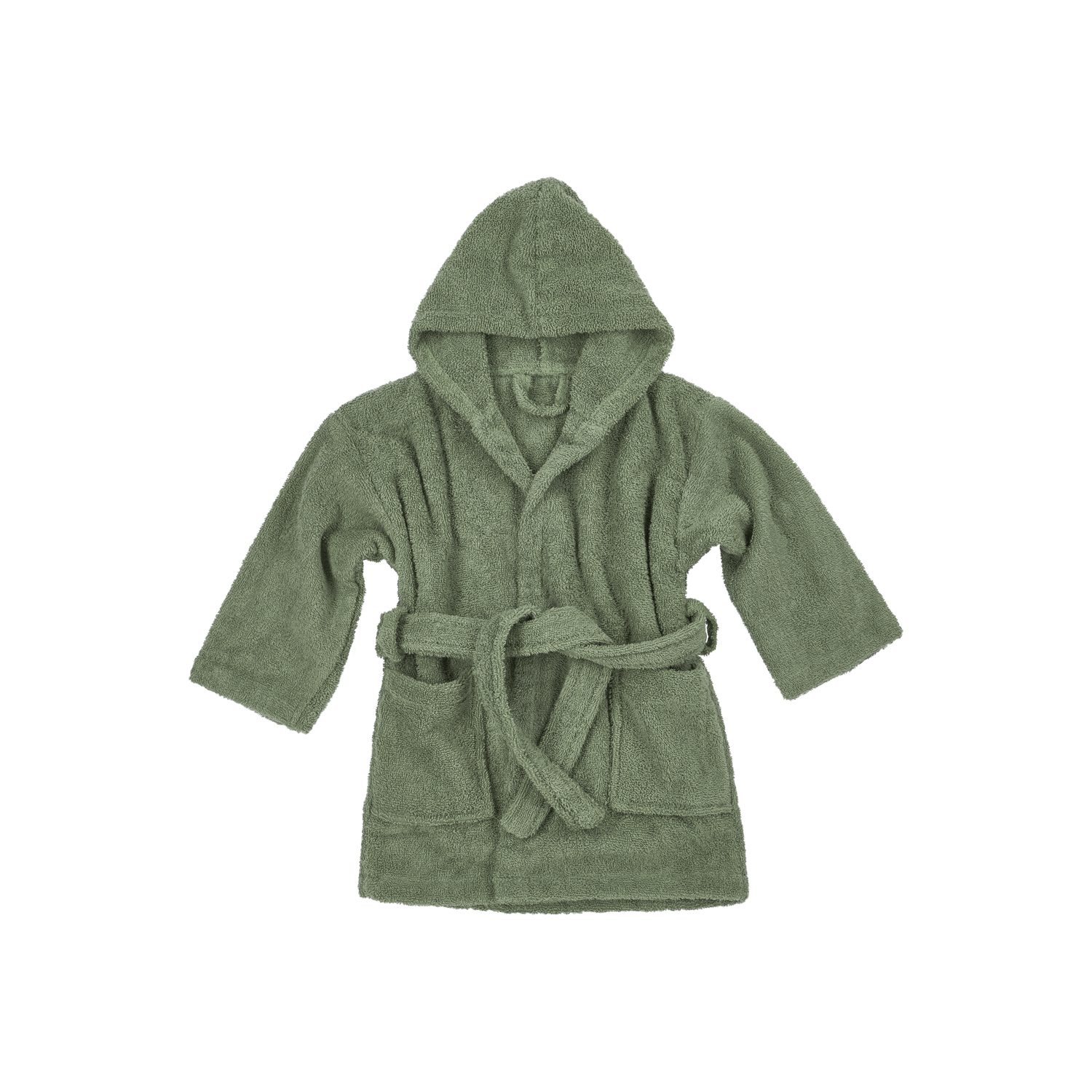 Meyco Baby Babybademantel Forest Green, 100% Baumwolle, Seil/Bändchen, 86/92