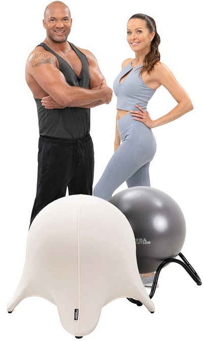 Miweba Sports Gymnastikball »3in1 robuster Yoga Pilatesball Ballhocker Starfish, 55cm«, Büro Hocker ergonomisch - Fitness Stoff Ball - belastbar bis 300 kg
