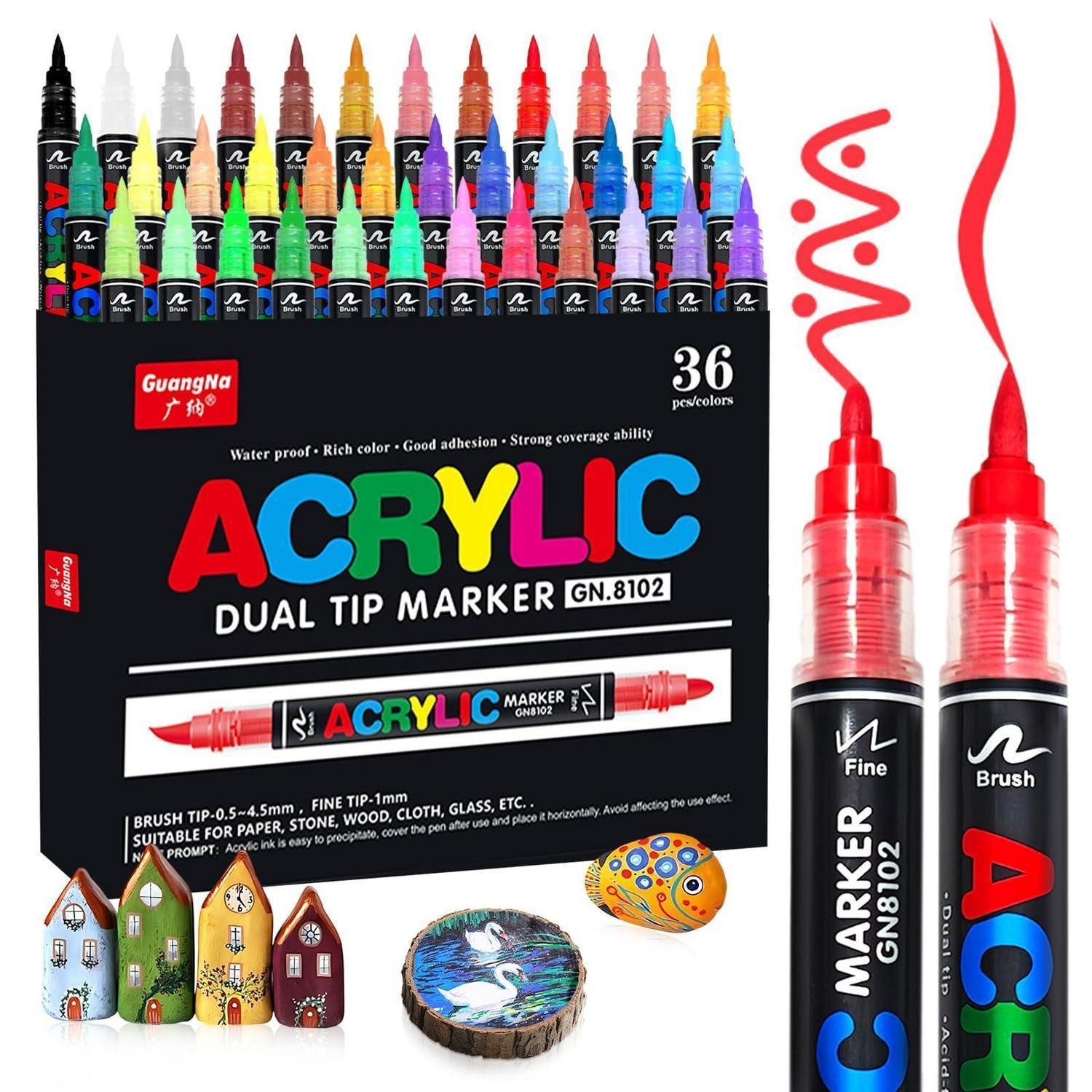 LuxusKollektion Malstift Acrylstifte Doppelspitze 36er Set