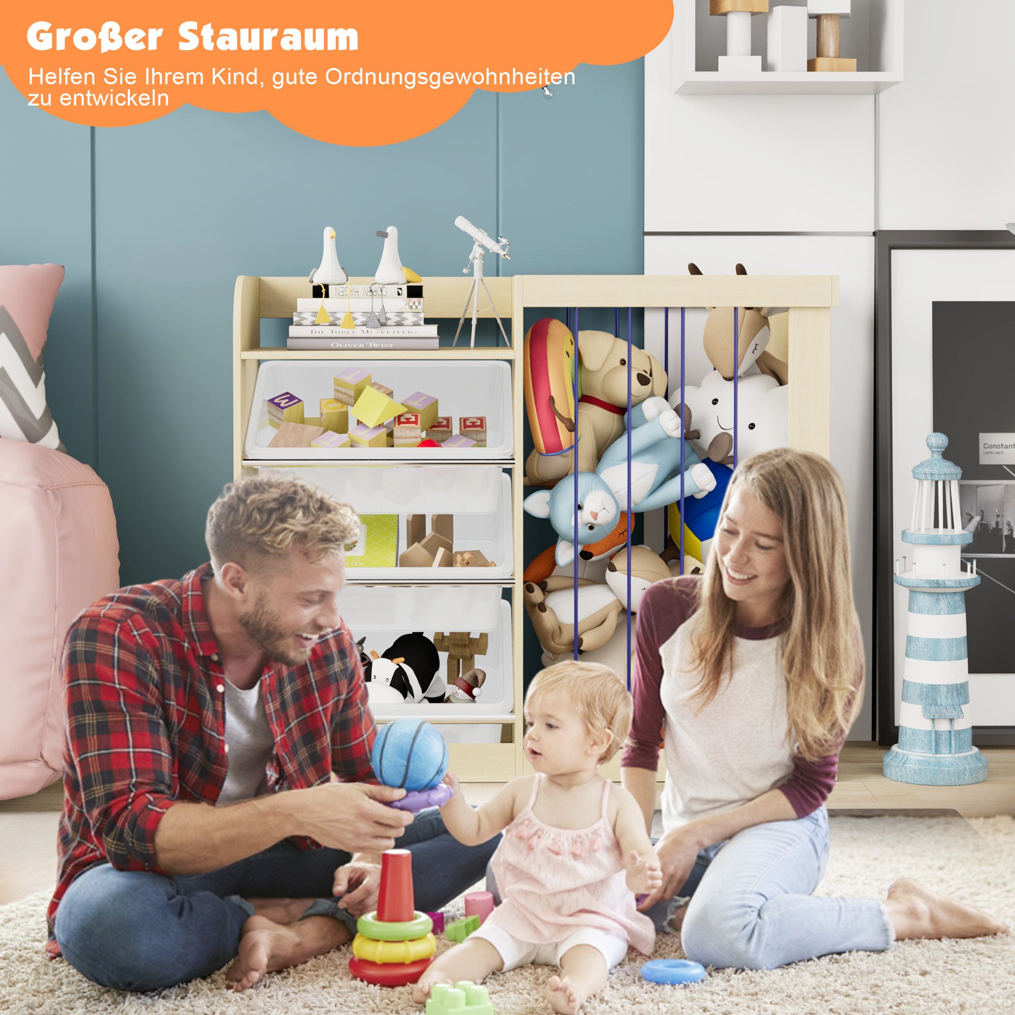 radelldar Spielzeugtruhe 2 in 1 Kinderregal, günstig online kaufen