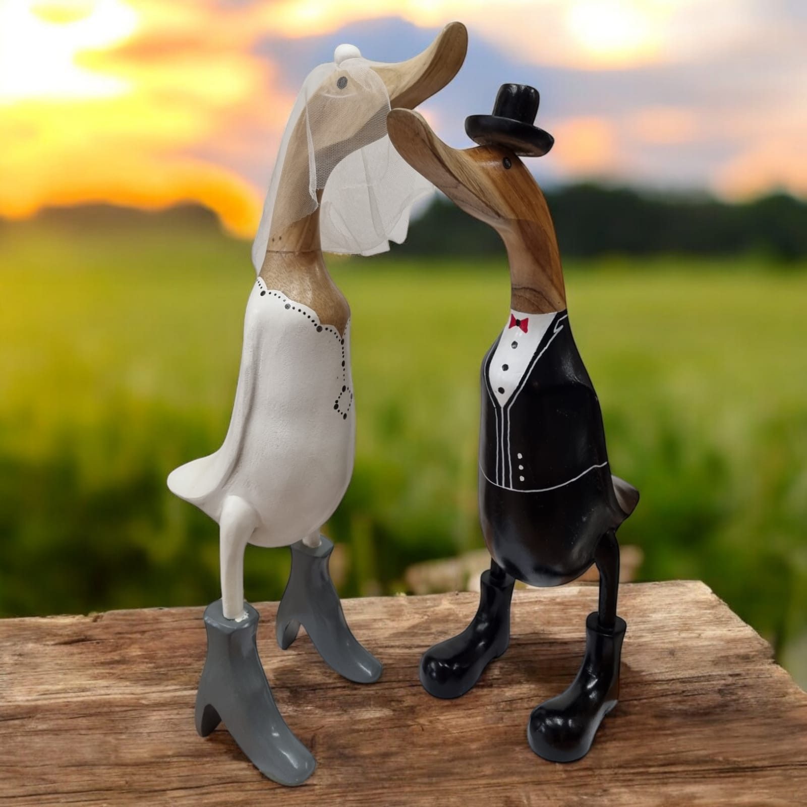 Kinaree Dekofigur Enten Brautpaar 2er Set (2er Set), Hochzeit, Naturprodukt günstig online kaufen