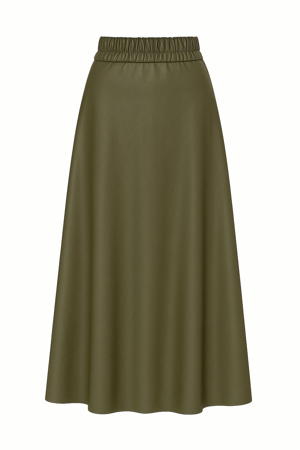 Mississhop Lederimitatrock Damen Faltenrock – Kunstleder – Maxi-Länge M.413