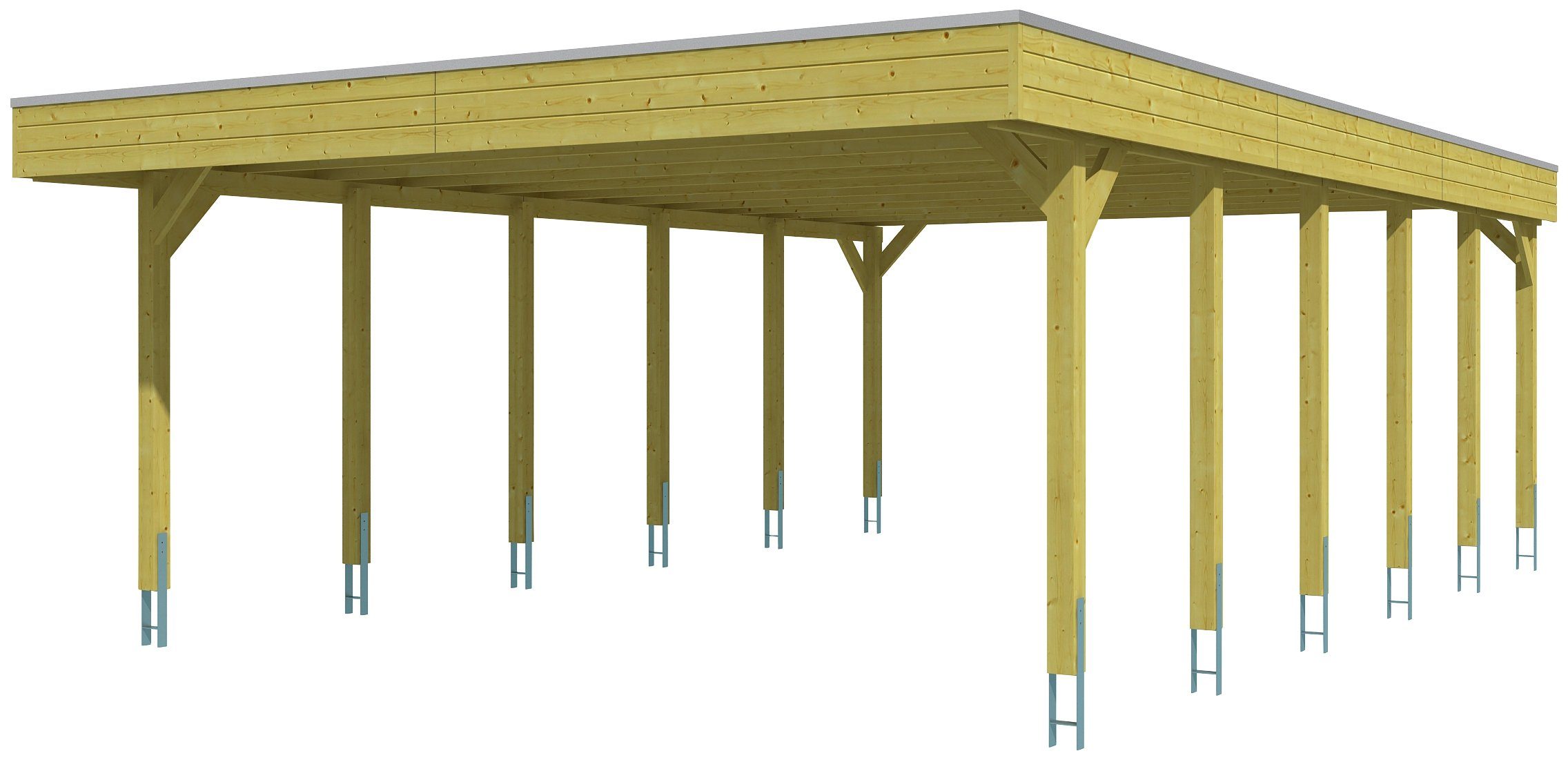 Skanholz Doppelcarport Friesland, BxT: 557x860 cm, 204 cm Einfahrtshöhe