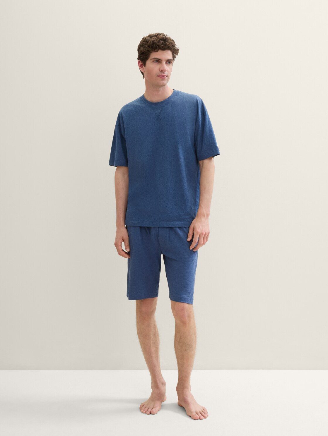 TOM TAILOR Pyjamahose Bermuda aus Baumwolle günstig online kaufen