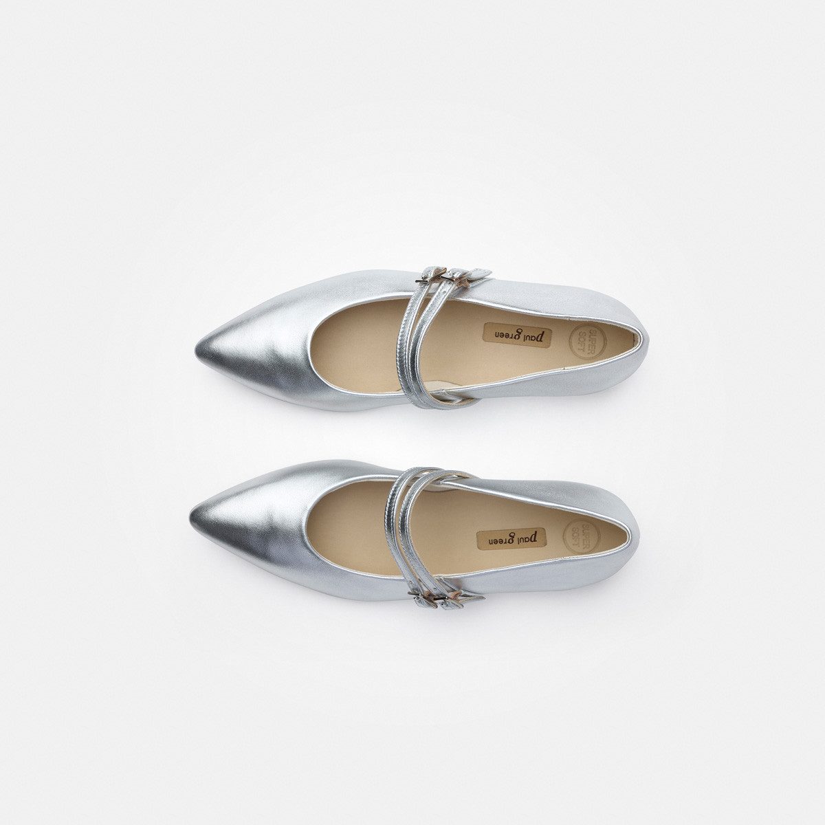 Paul Green Paul Green 1022-145, Ballerina, Silber, Damen Ballerina