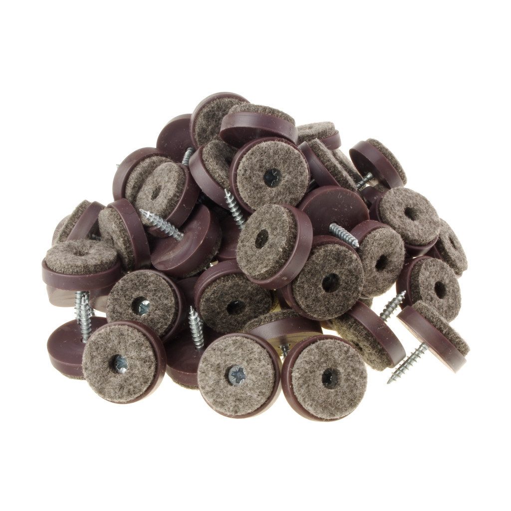 Trevendo Filzgleiter 100 Stück Filzgleiter aus Kunststoff zum Schrauben, (100 St)