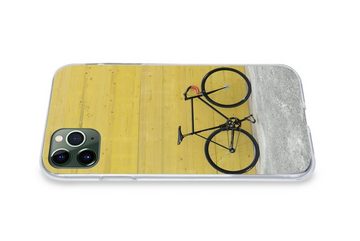 MuchoWow Handyhülle Ein Rennrad vor einem industriellen Hintergrund, Handyhülle Apple iPhone 11 Pro Max, Smartphone-Bumper, Print, Handy