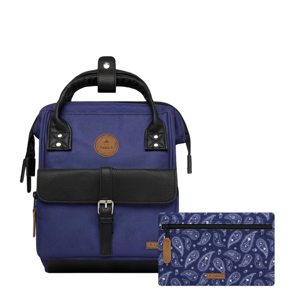 CABAIA Rucksack Adventurer Small Duesseldorf (Set, 3-tlg., inkl. 2 auswechselbaren Vordertaschen), Tagesrucksack mit austauschbaren Vordertaschen