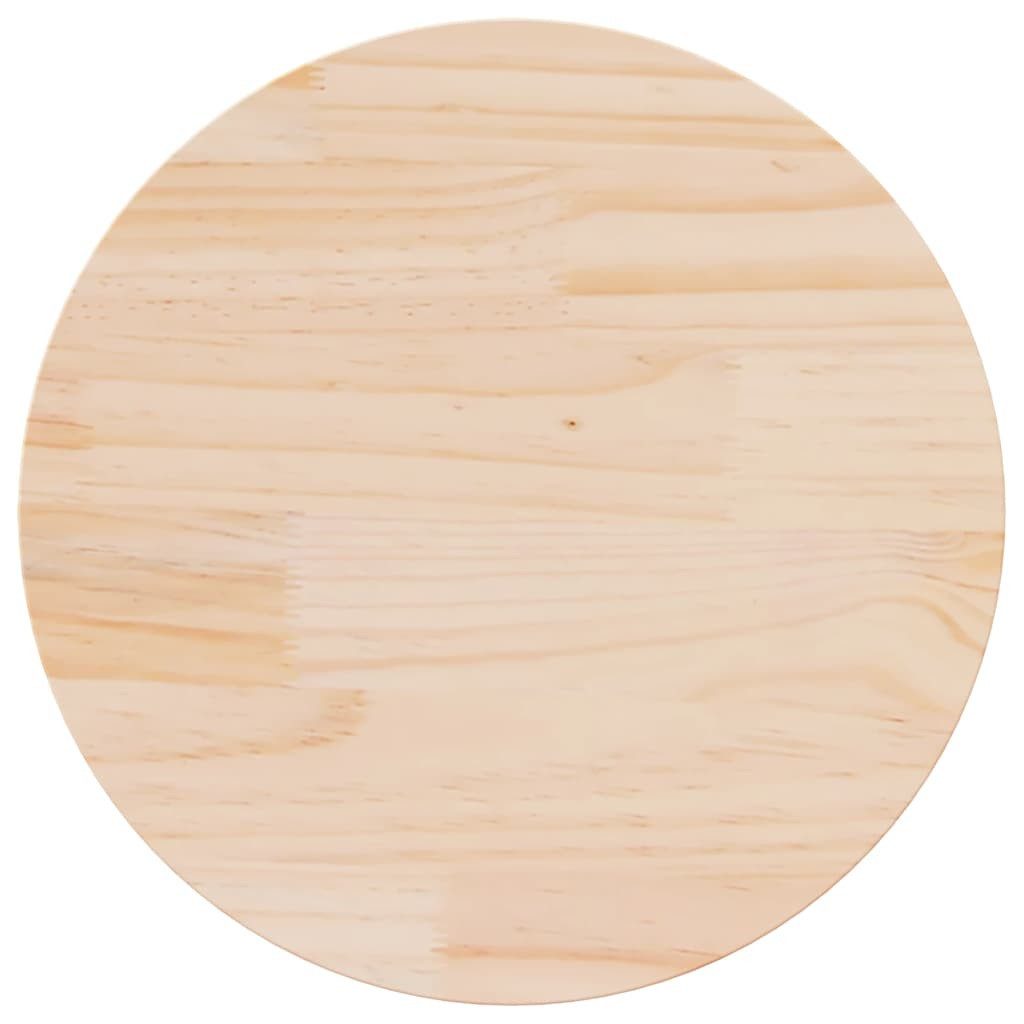 furnicato Tischplatte Runde aus massivem Kiefernholz, 50 x 2,5 cm (1 St), Robuster Esstisch-Aufsatz für Couchtische im gemütlichen Innenbereich
