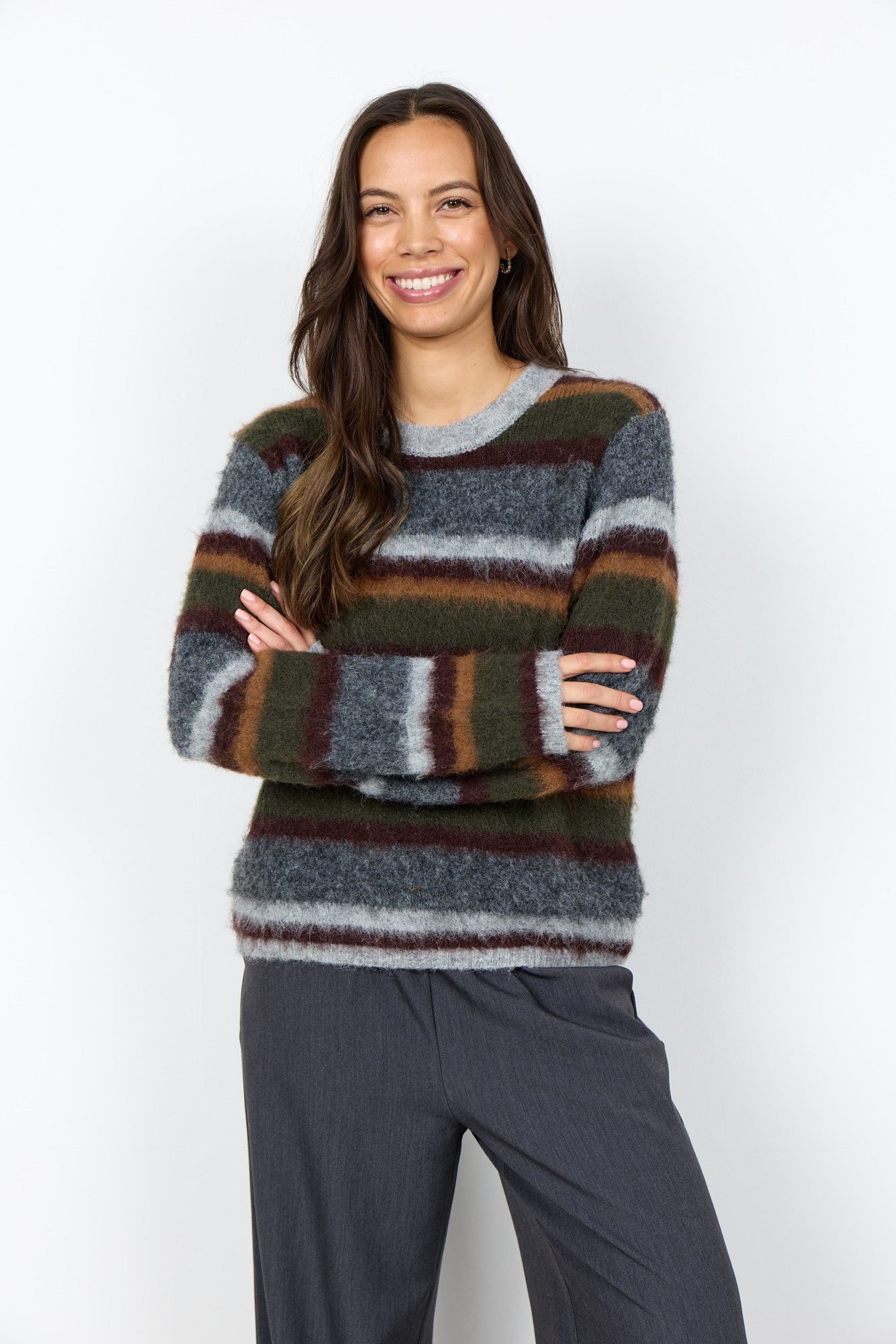 soyaconcept Strickpullover SC-HADIL YD 2 Materialmix mit Wolle