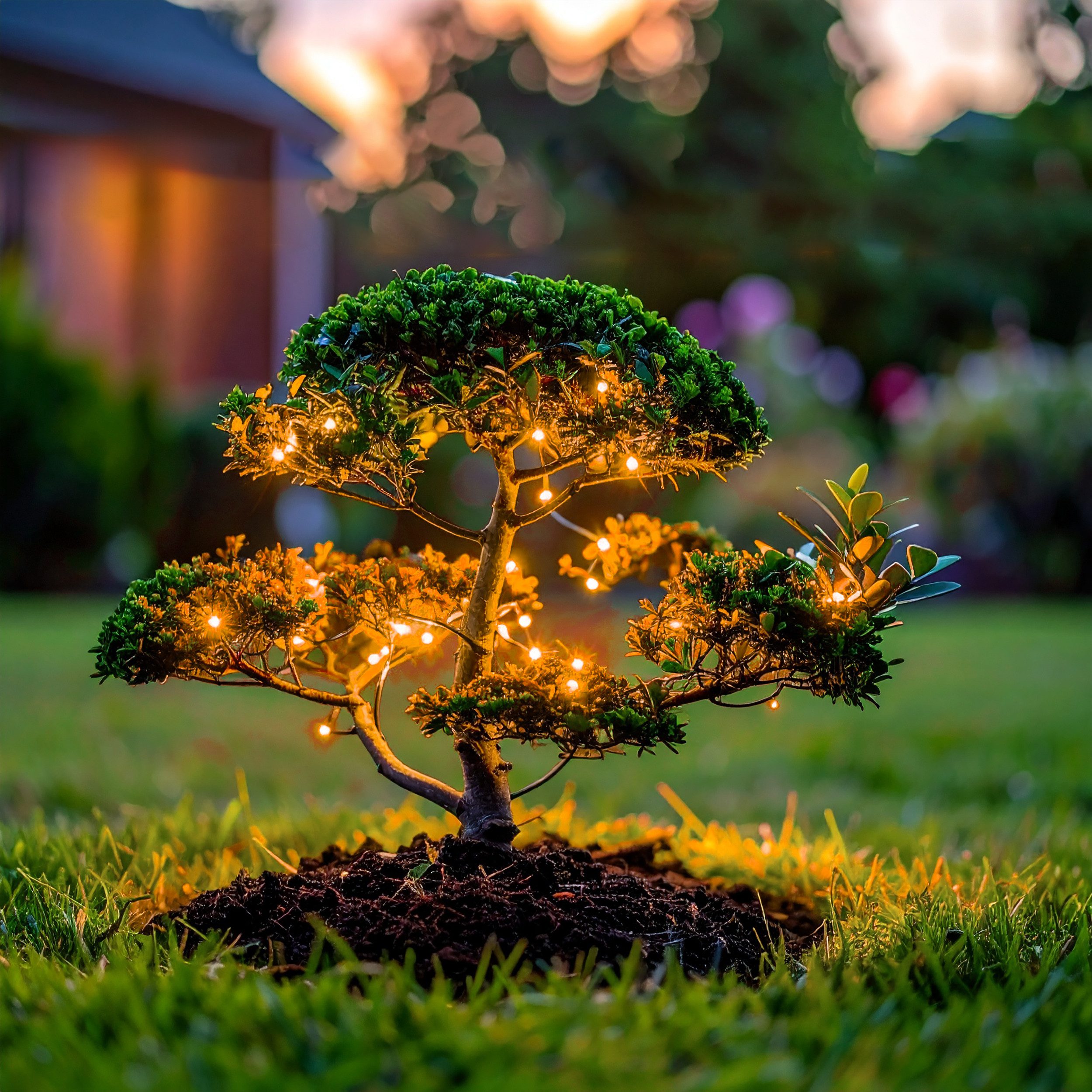 LED-Lichterkette 24 bernstein-LEDs 2,3m LED Kette, 2m Zuleitung Weihnachtsdeko 102172