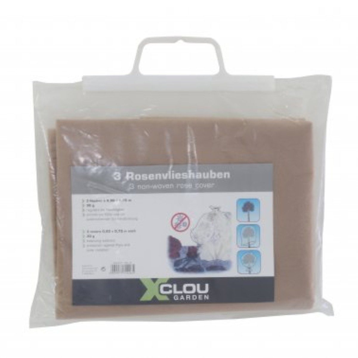 XCLOU Wintervlies in Braun 0,8 x 0,75 m – Schutz vor Frost, Wind & Schnee, (1-St)