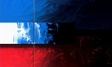 WandbilderXXL XXL-Wandbild Fire And Ice 210 x 70 cm, Abstraktes Gemälde, handgemaltes Unikat