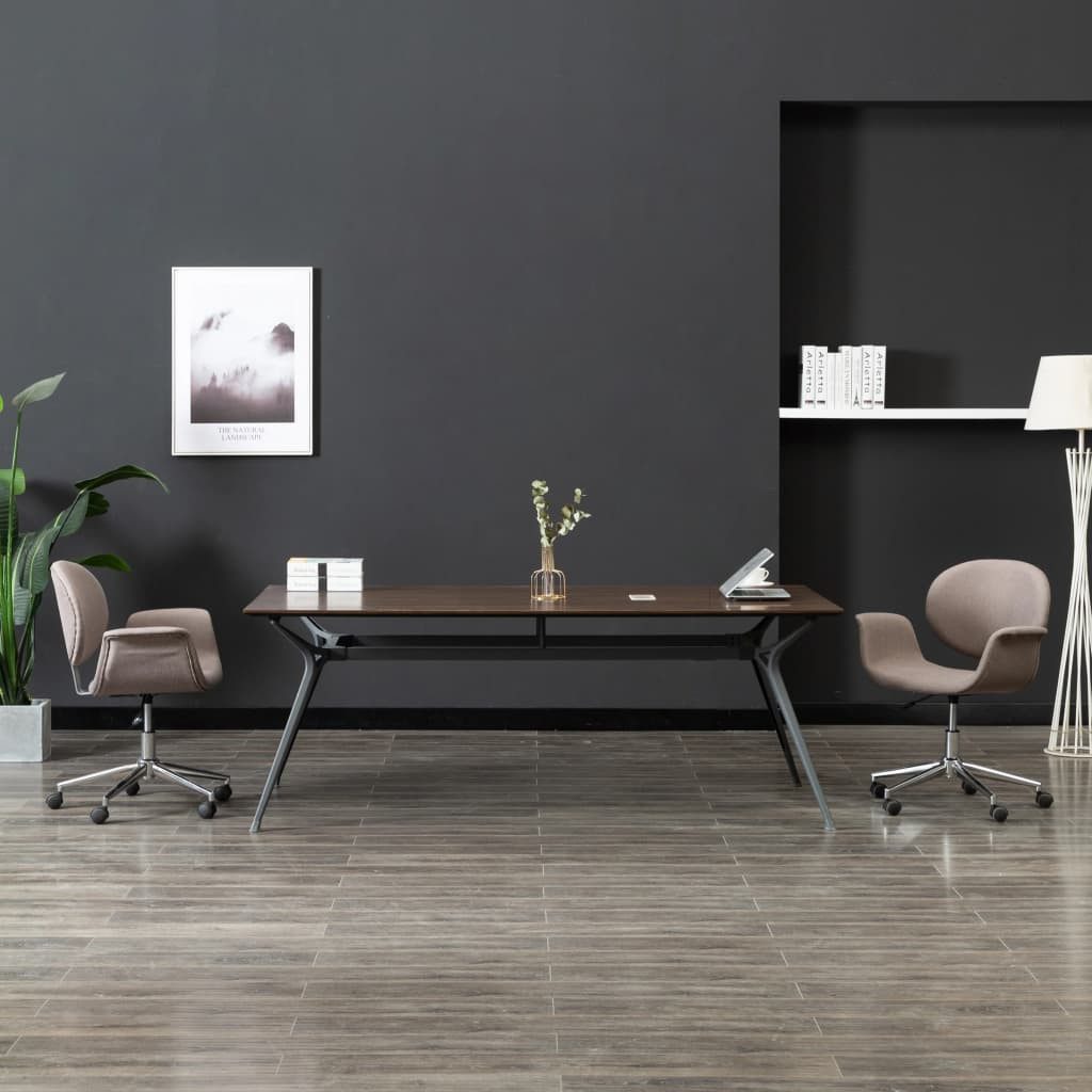 vidaXL Bürostuhl Drehbarer Bürostuhl Taupe Stoff (1 St)